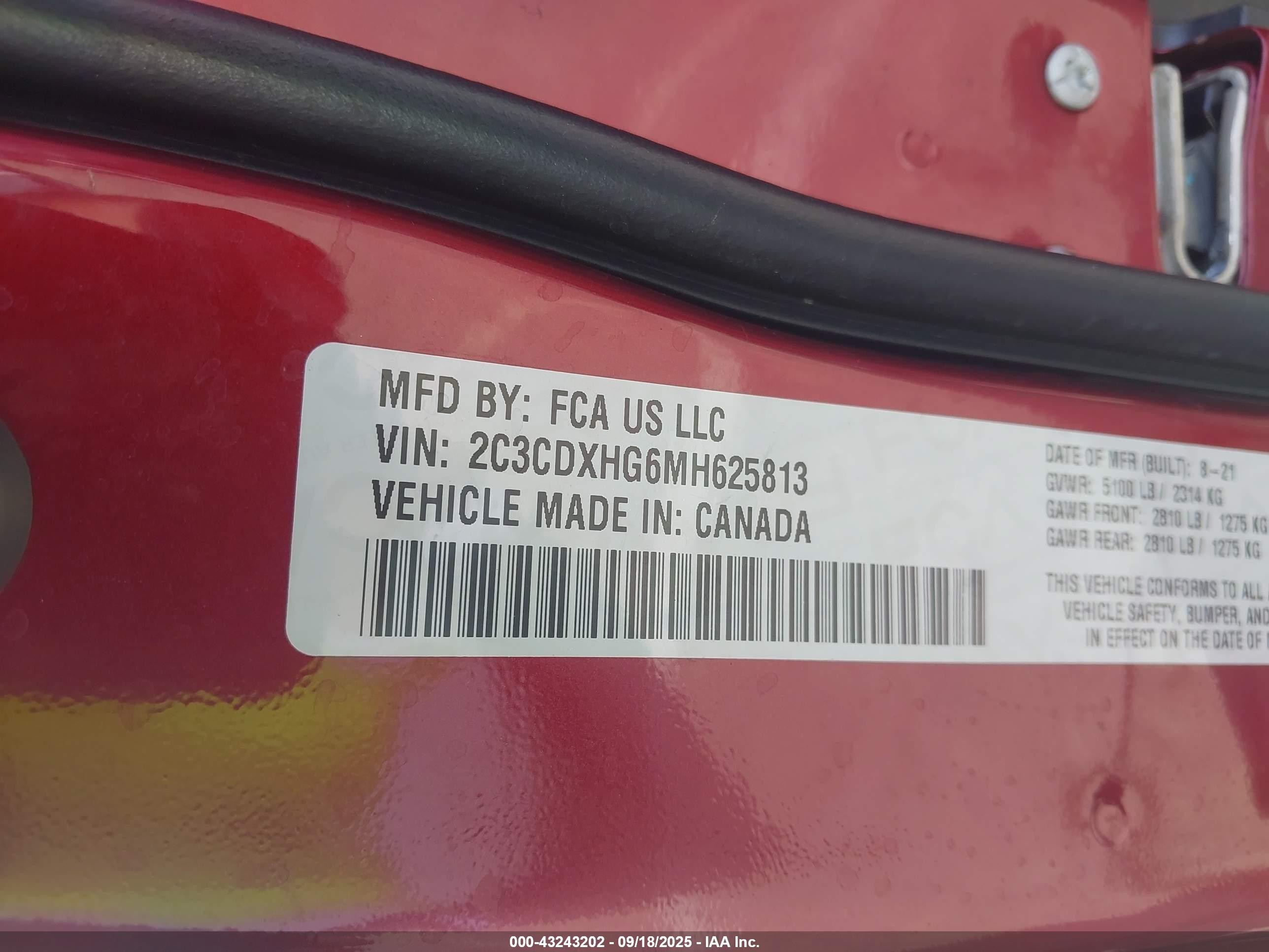 2021 Dodge Charger Gt Rwd Бордовый vin: 2C3CDXHG6MH625813