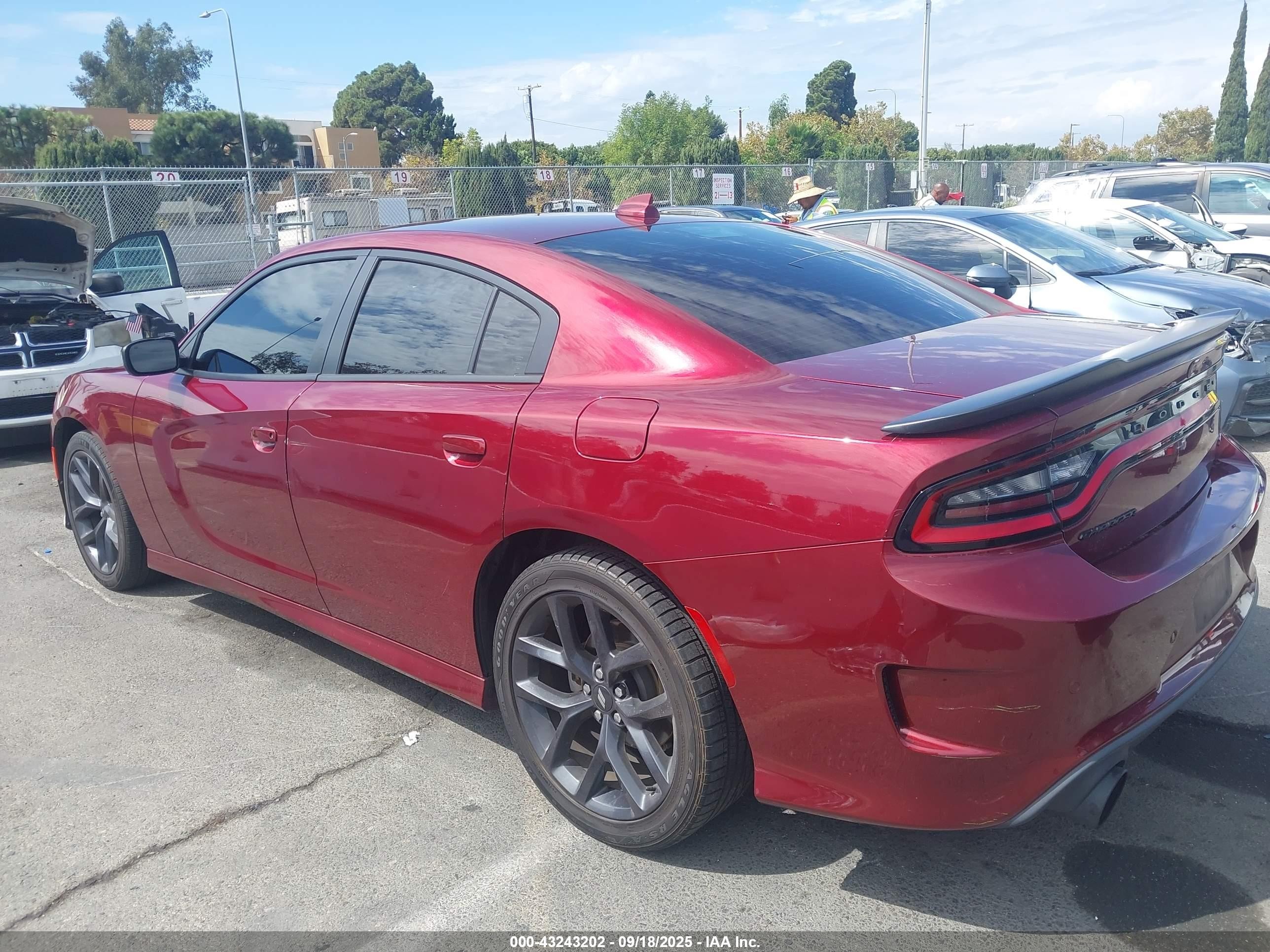 2021 Dodge Charger Gt Rwd Бордовый vin: 2C3CDXHG6MH625813