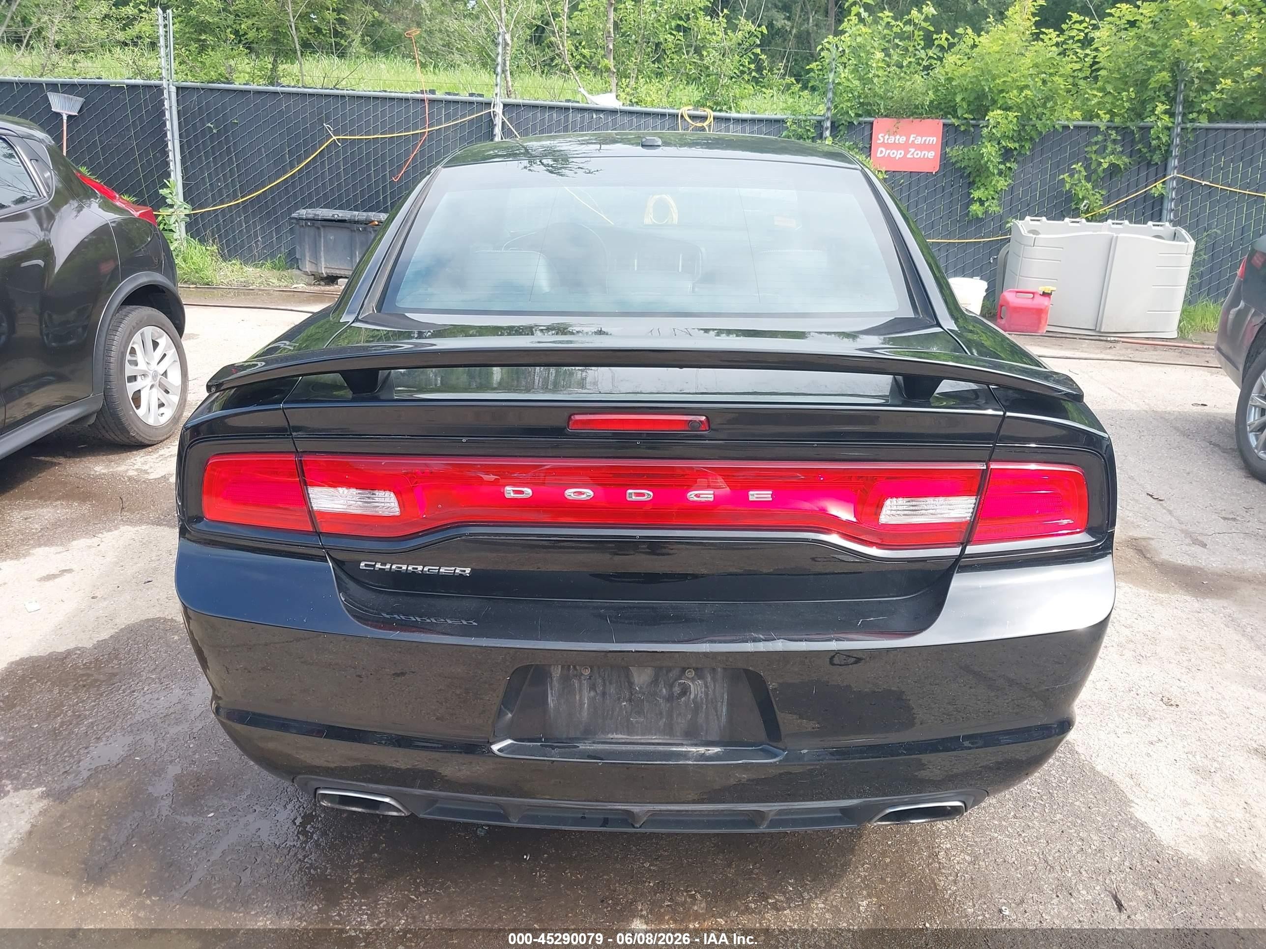 2012 Dodge Charger Sxt Black vin: 2C3CDXHG7CH272173
