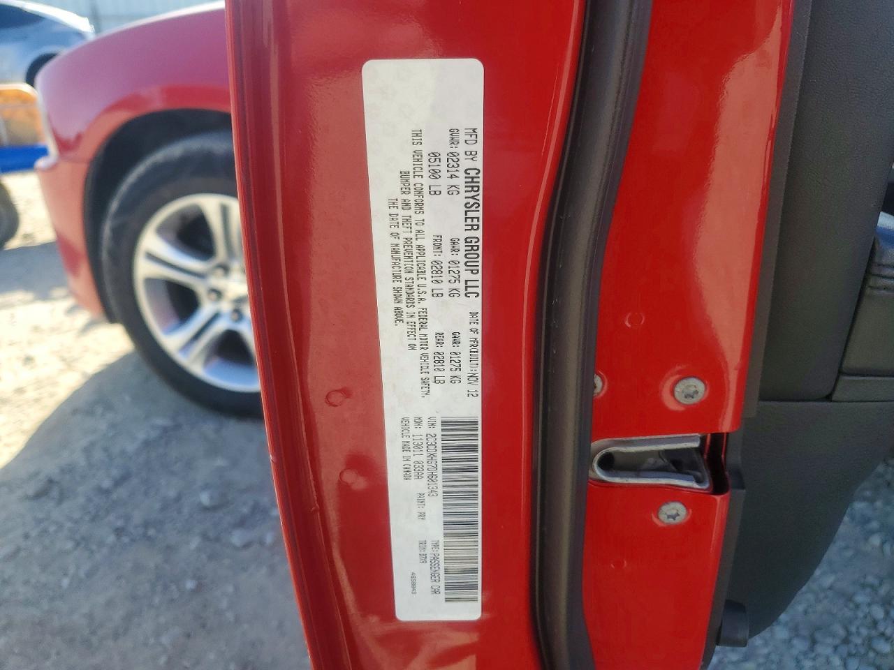 2013 Dodge Charger Sxt Красный vin: 2C3CDXHG7DH601343