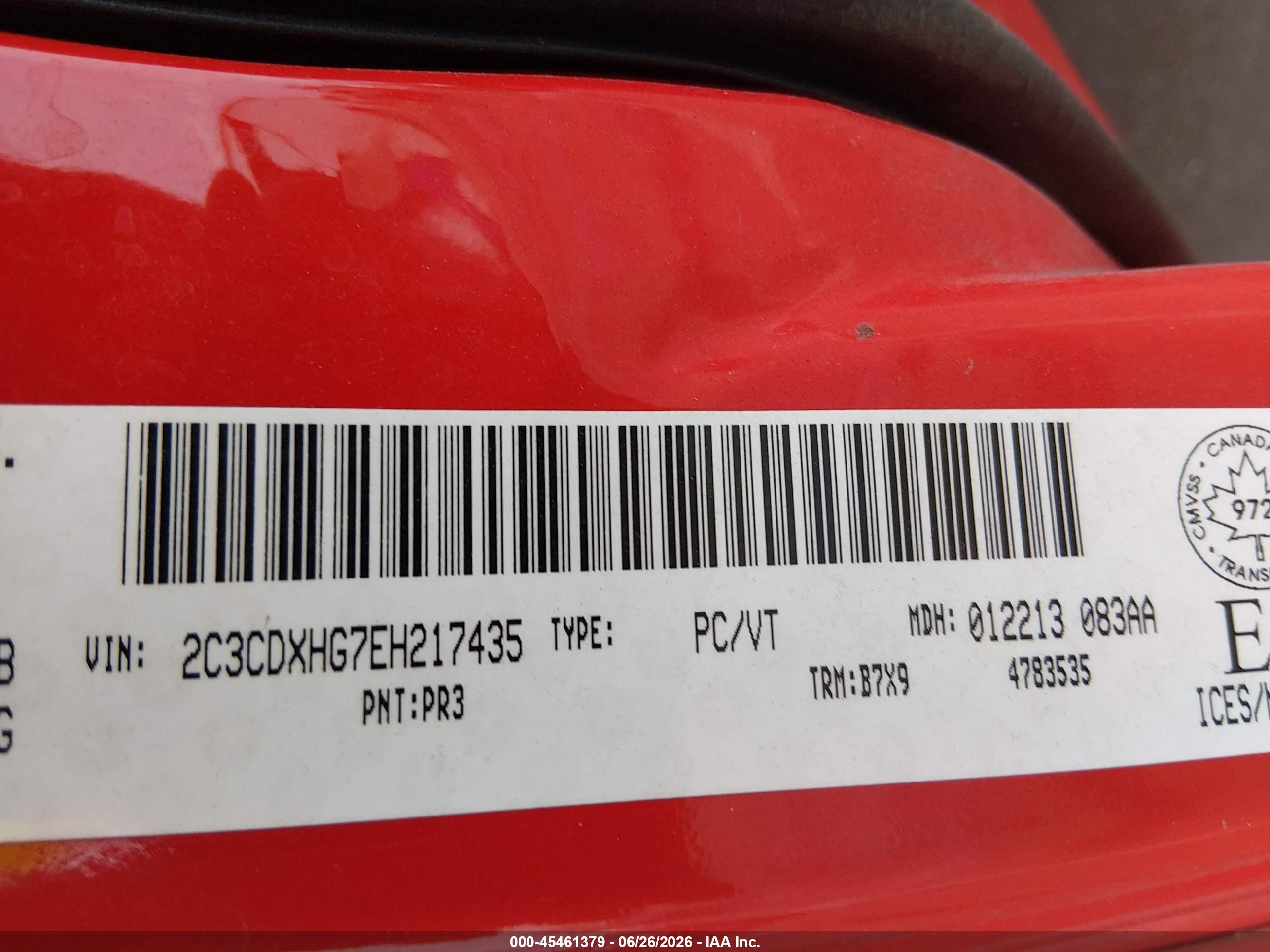 2014 Dodge Charger Sxt Red vin: 2C3CDXHG7EH217435