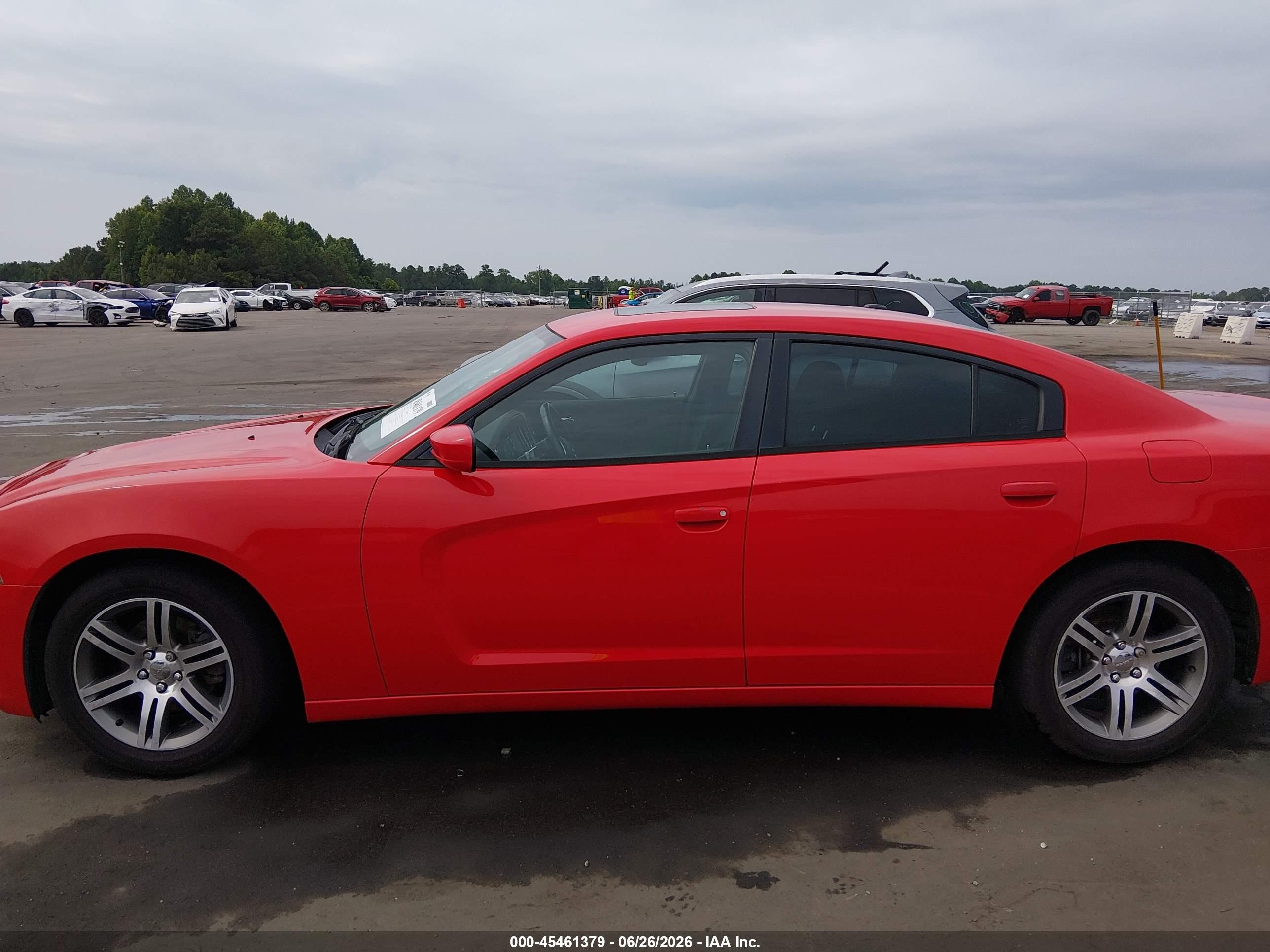 2014 Dodge Charger Sxt Red vin: 2C3CDXHG7EH217435