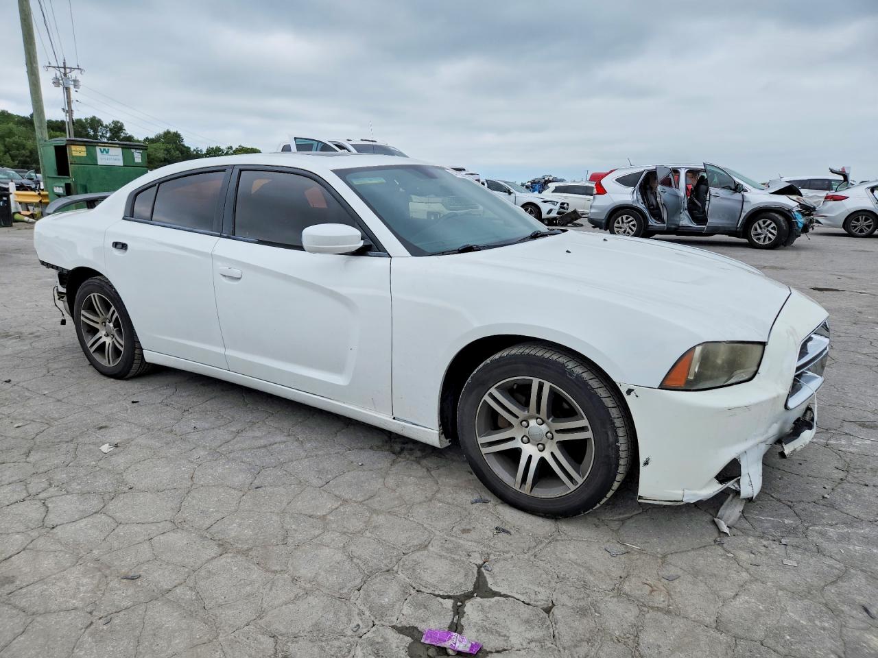 2014 Dodge Charger Sxt White vin: 2C3CDXHG7EH325070