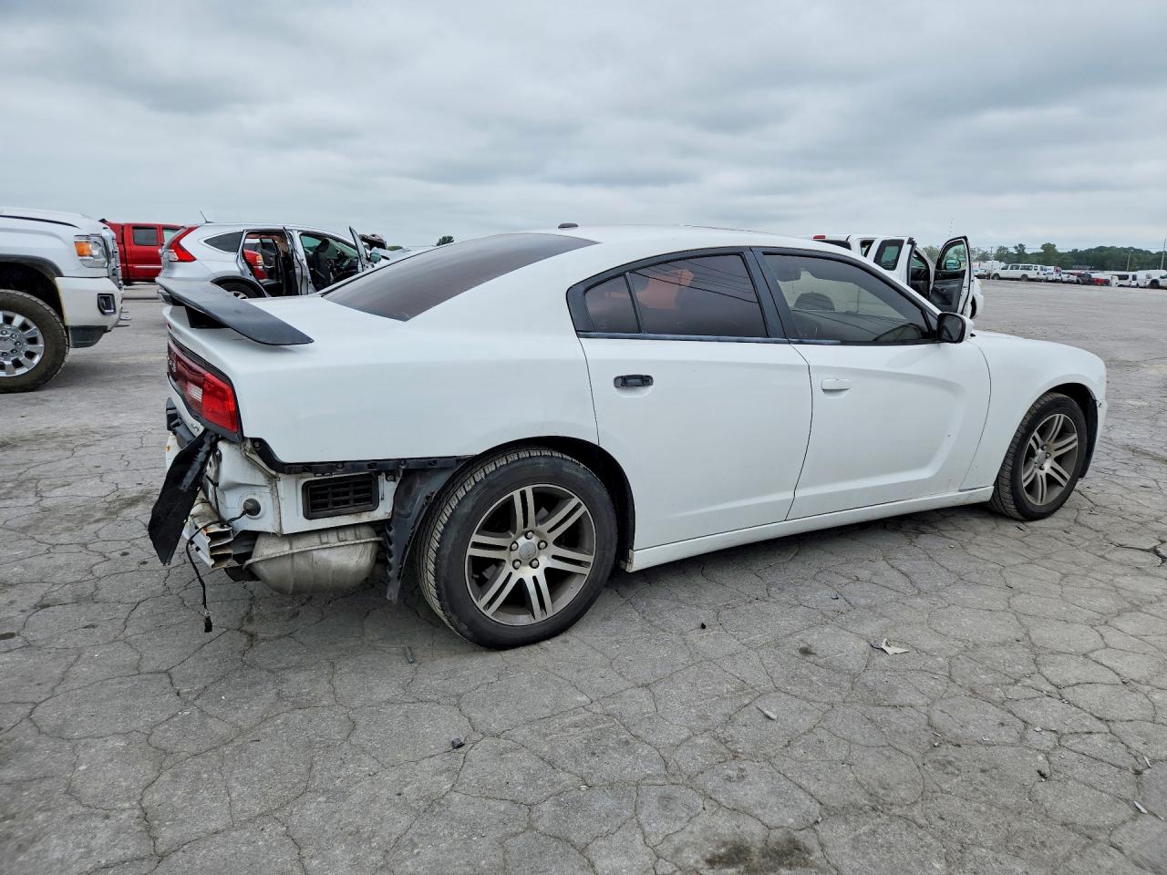 2014 Dodge Charger Sxt White vin: 2C3CDXHG7EH325070
