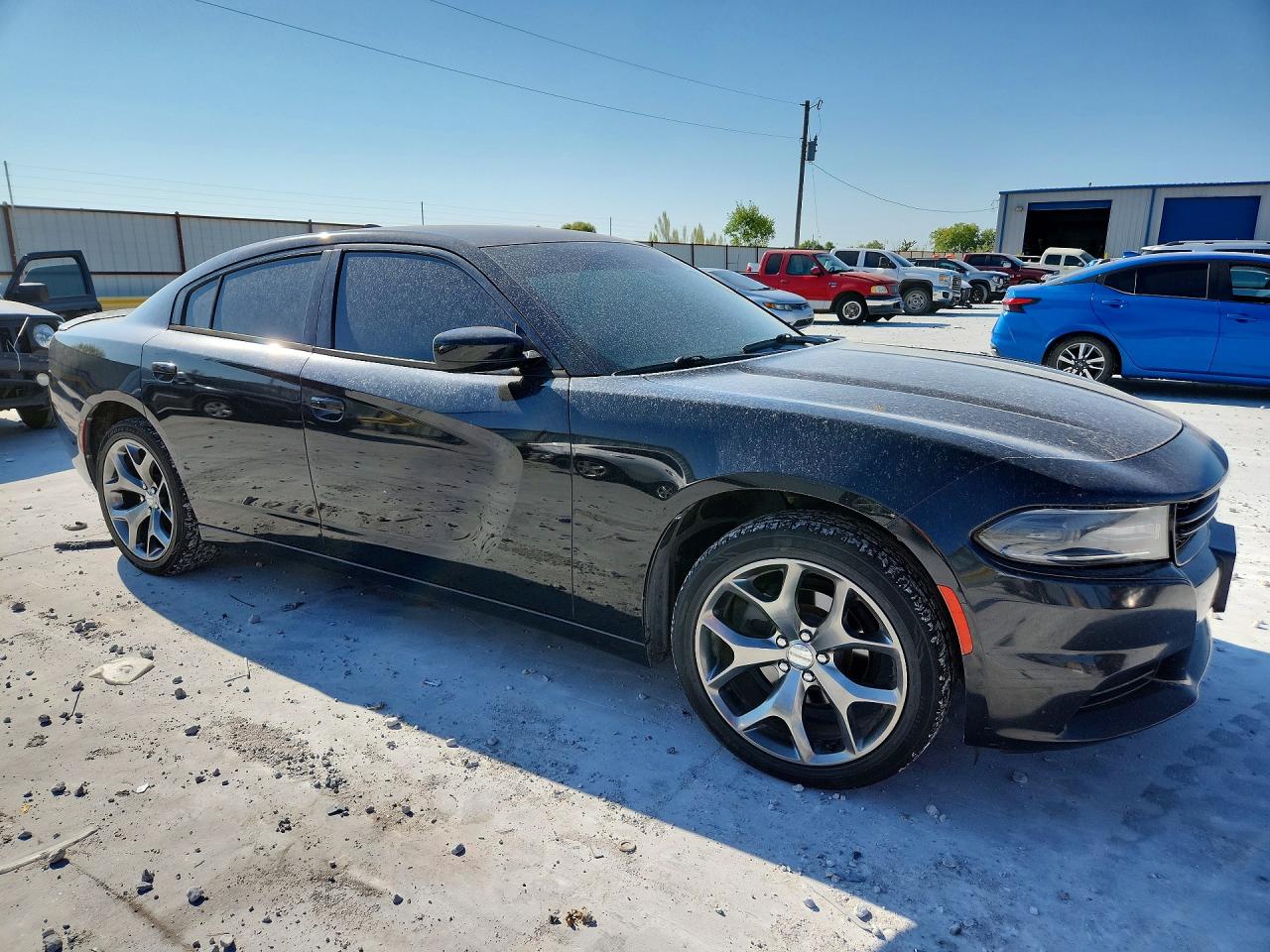 2015 Dodge Charger Sxt Black vin: 2C3CDXHG7FH738821
