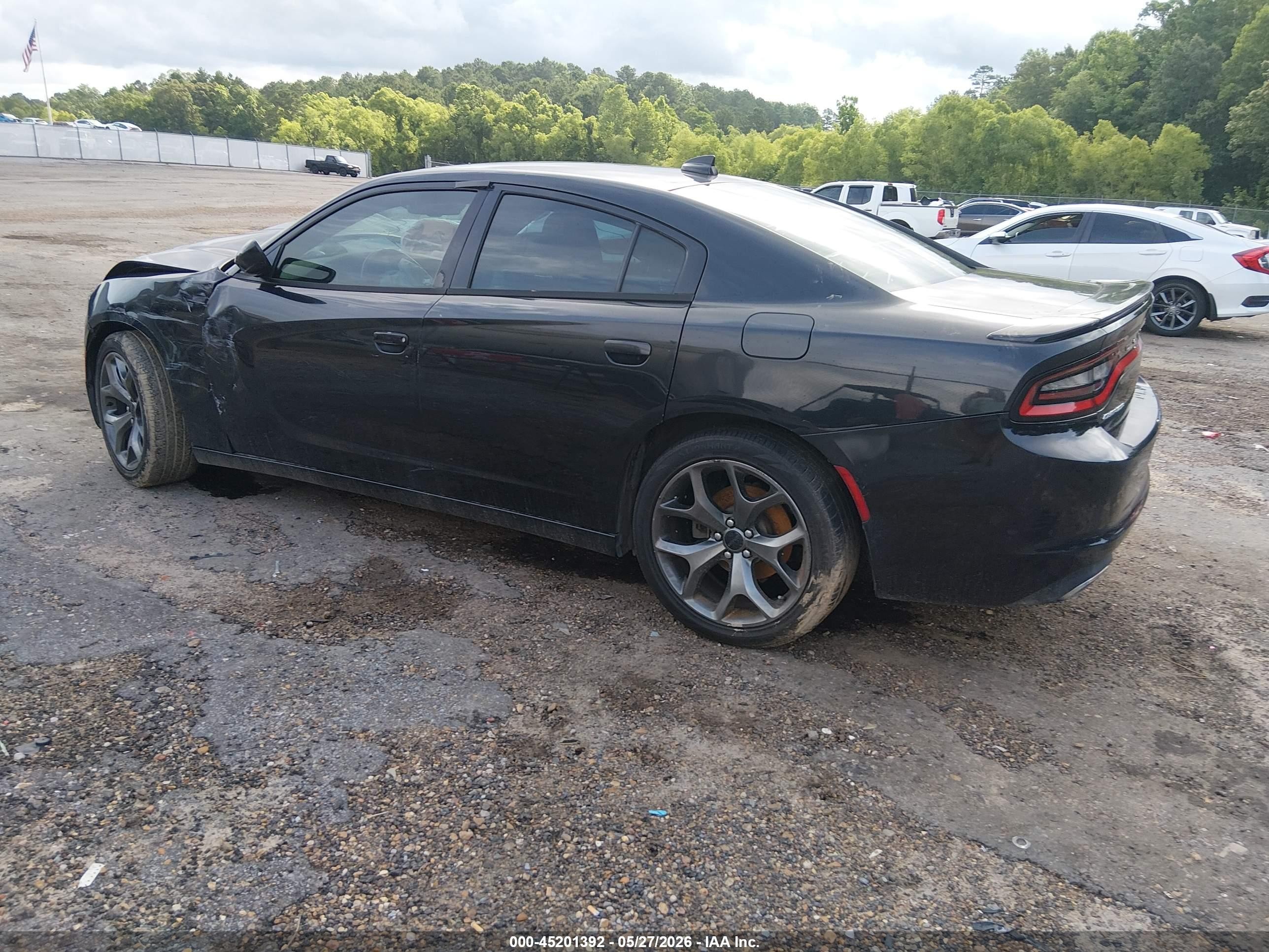 2015 Dodge Charger Sxt Black vin: 2C3CDXHG7FH784827