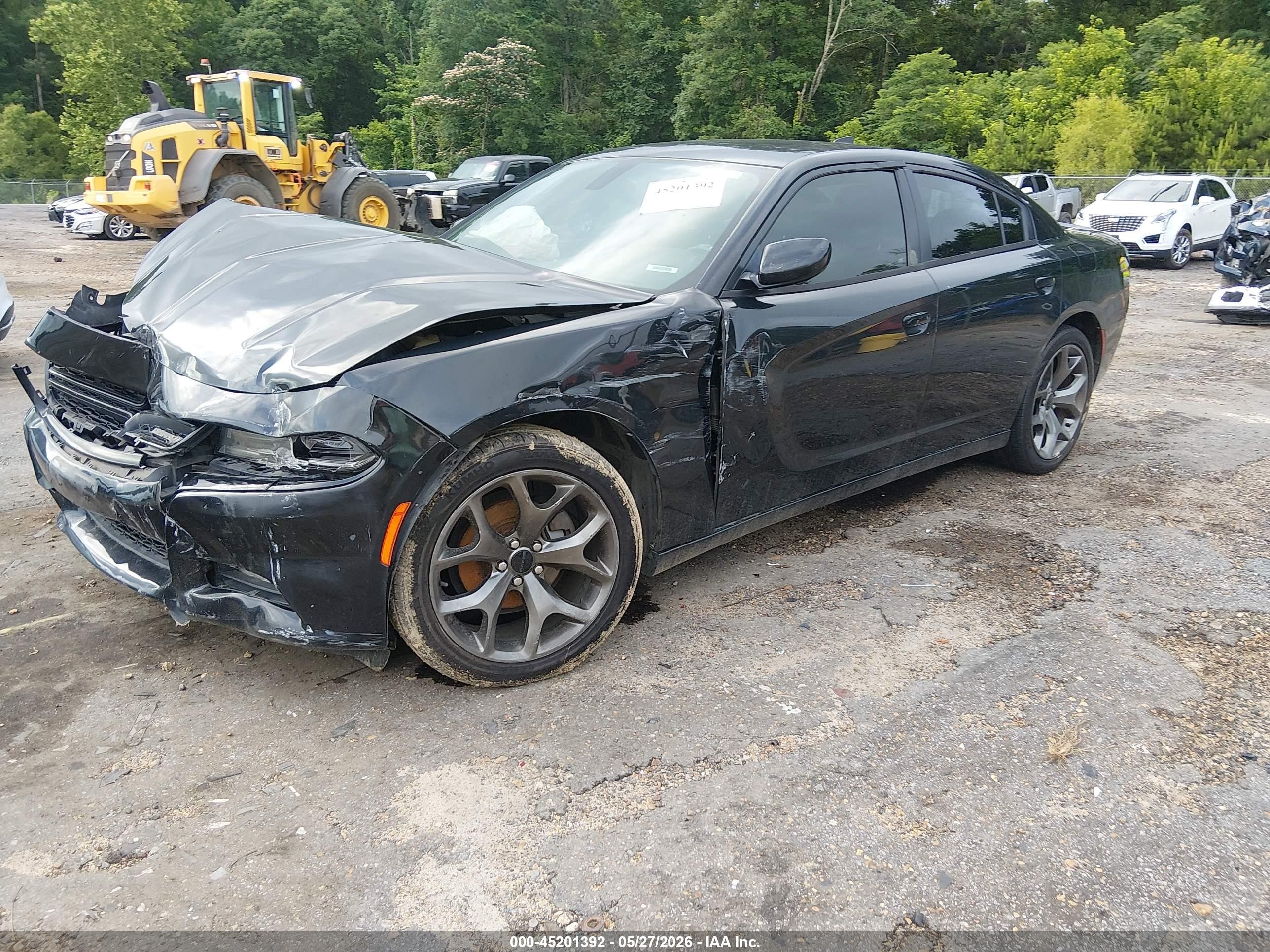2015 Dodge Charger Sxt Black vin: 2C3CDXHG7FH784827