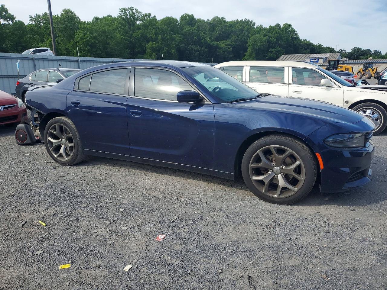 2015 Dodge Charger Sxt Blue vin: 2C3CDXHG7FH857873