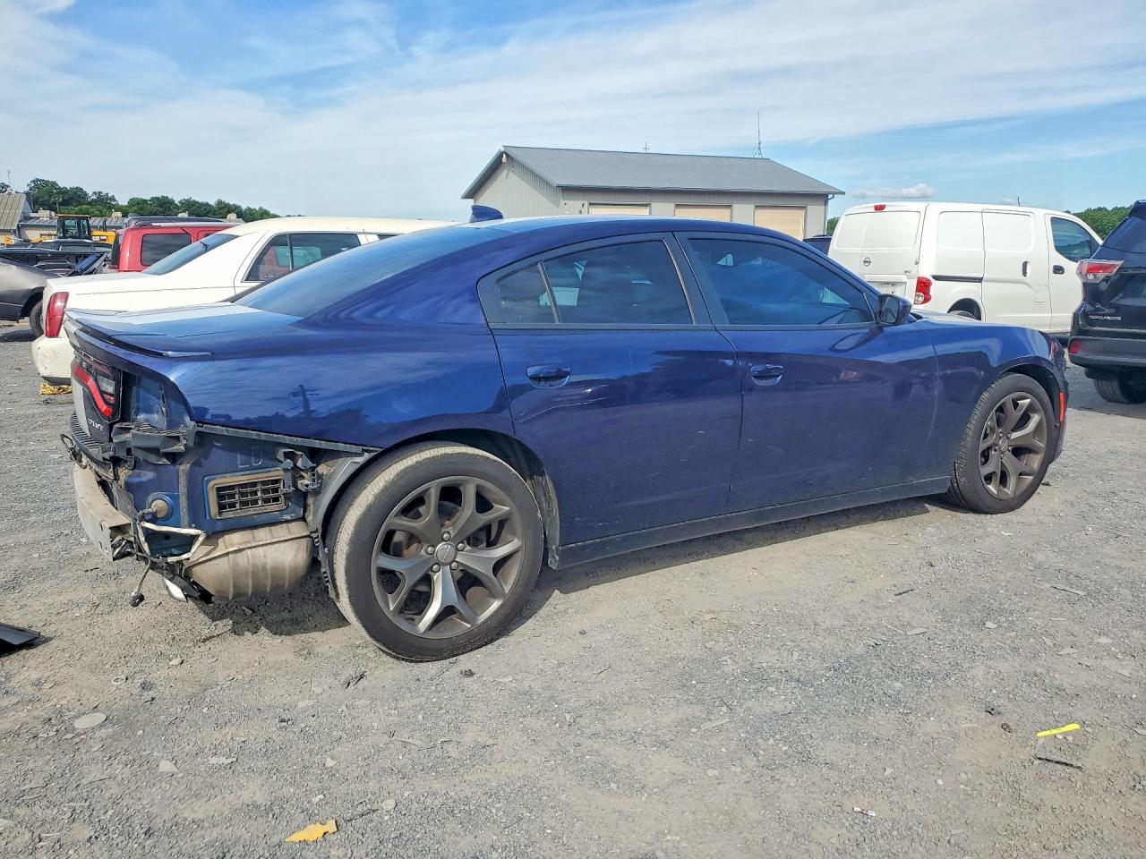 2015 Dodge Charger Sxt Blue vin: 2C3CDXHG7FH857873