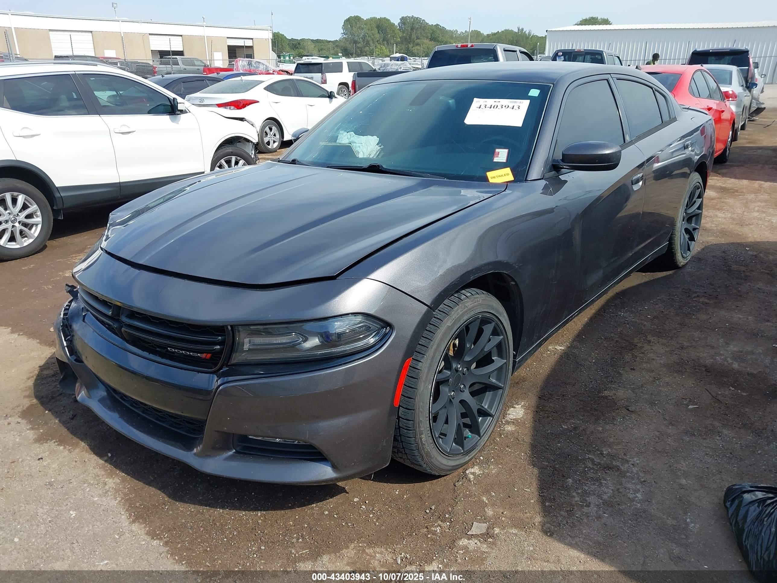 2015 Dodge Charger Sxt Gray vin: 2C3CDXHG7FH897550