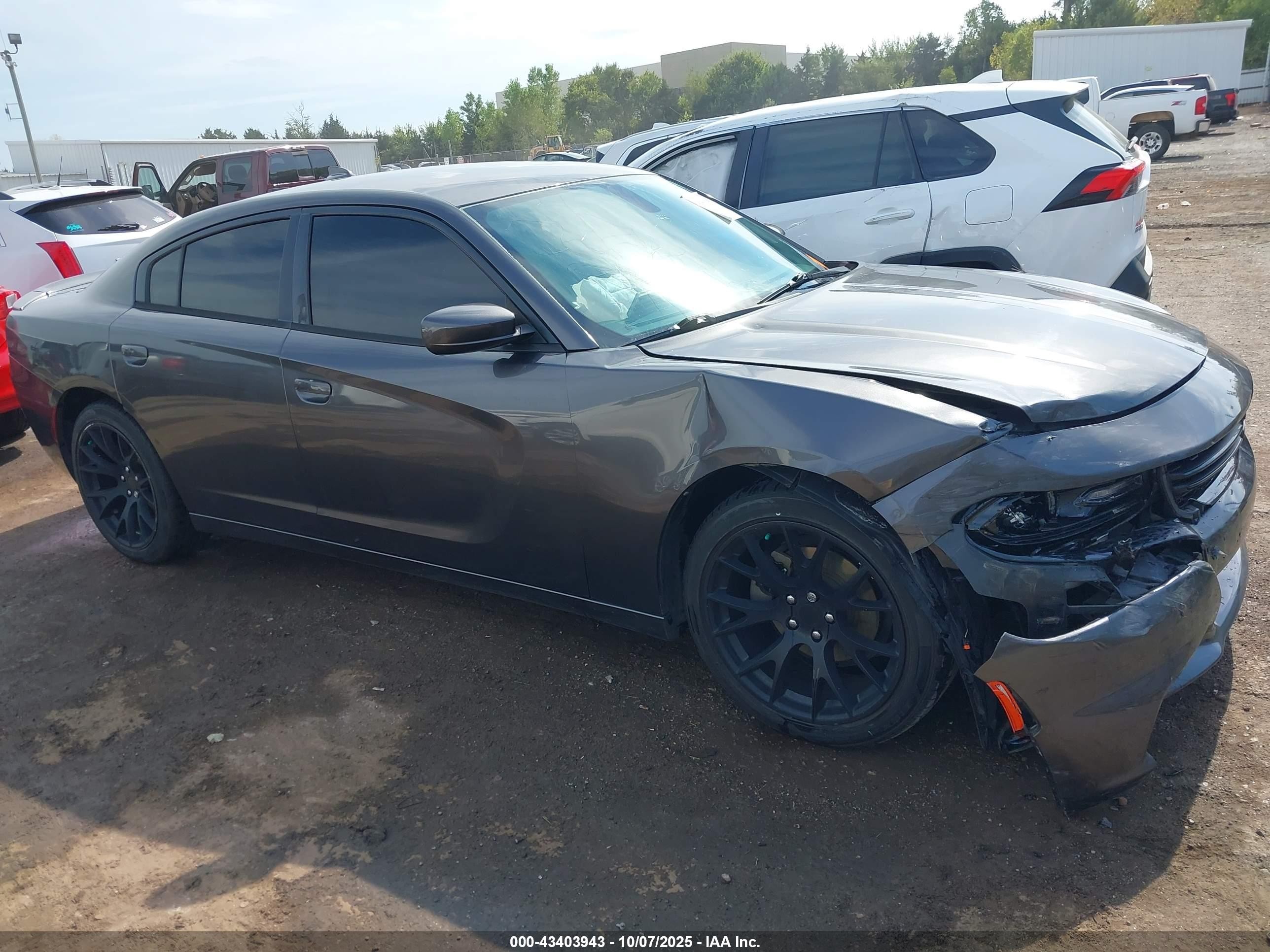 2015 Dodge Charger Sxt Gray vin: 2C3CDXHG7FH897550