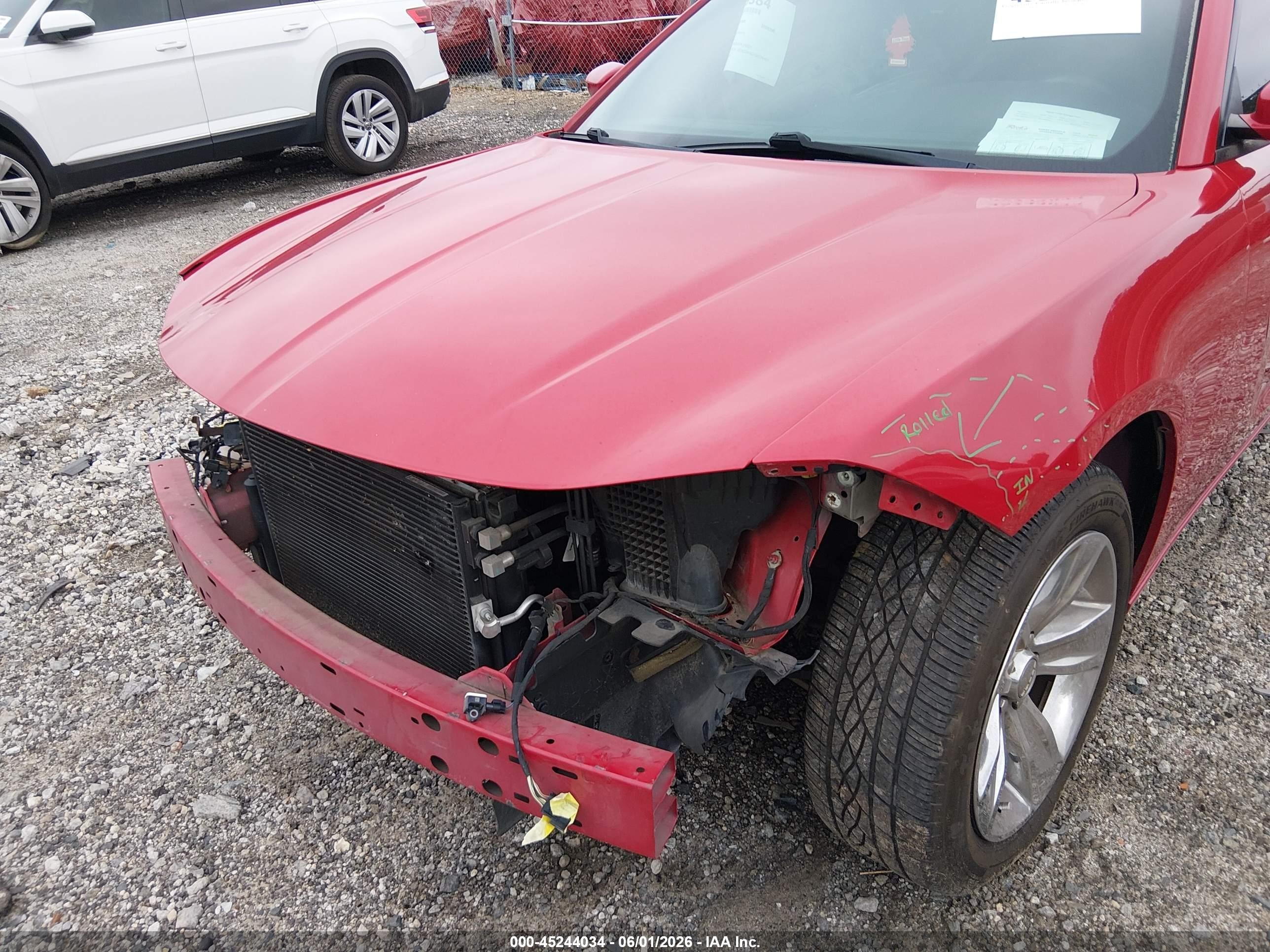 2016 Dodge Charger Sxt Red vin: 2C3CDXHG7GH276407