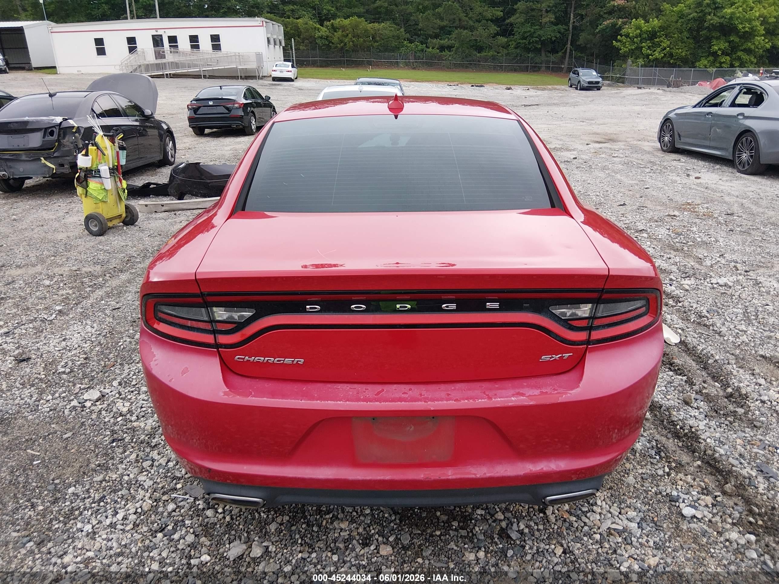 2016 Dodge Charger Sxt Red vin: 2C3CDXHG7GH276407