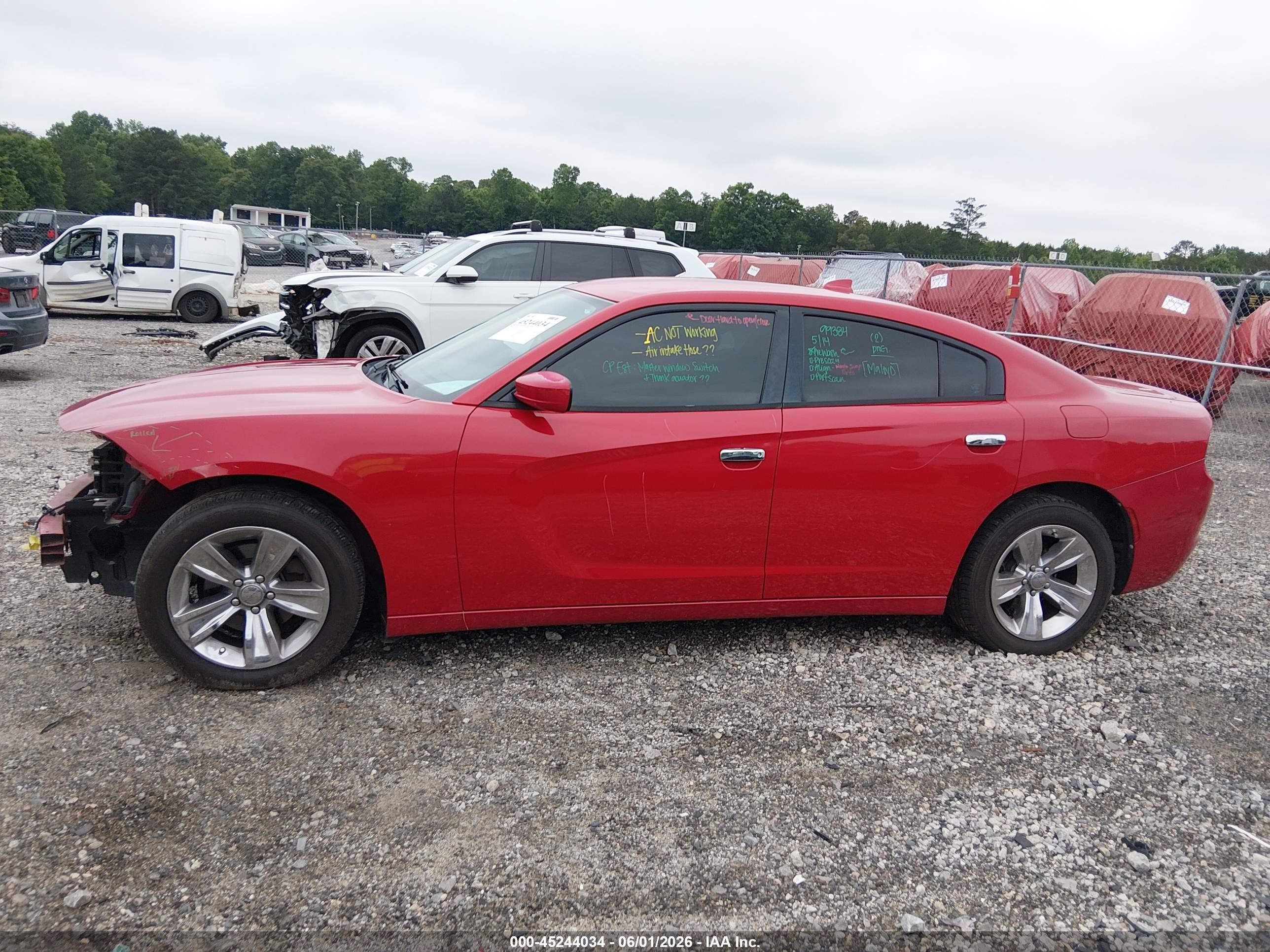 2016 Dodge Charger Sxt Red vin: 2C3CDXHG7GH276407