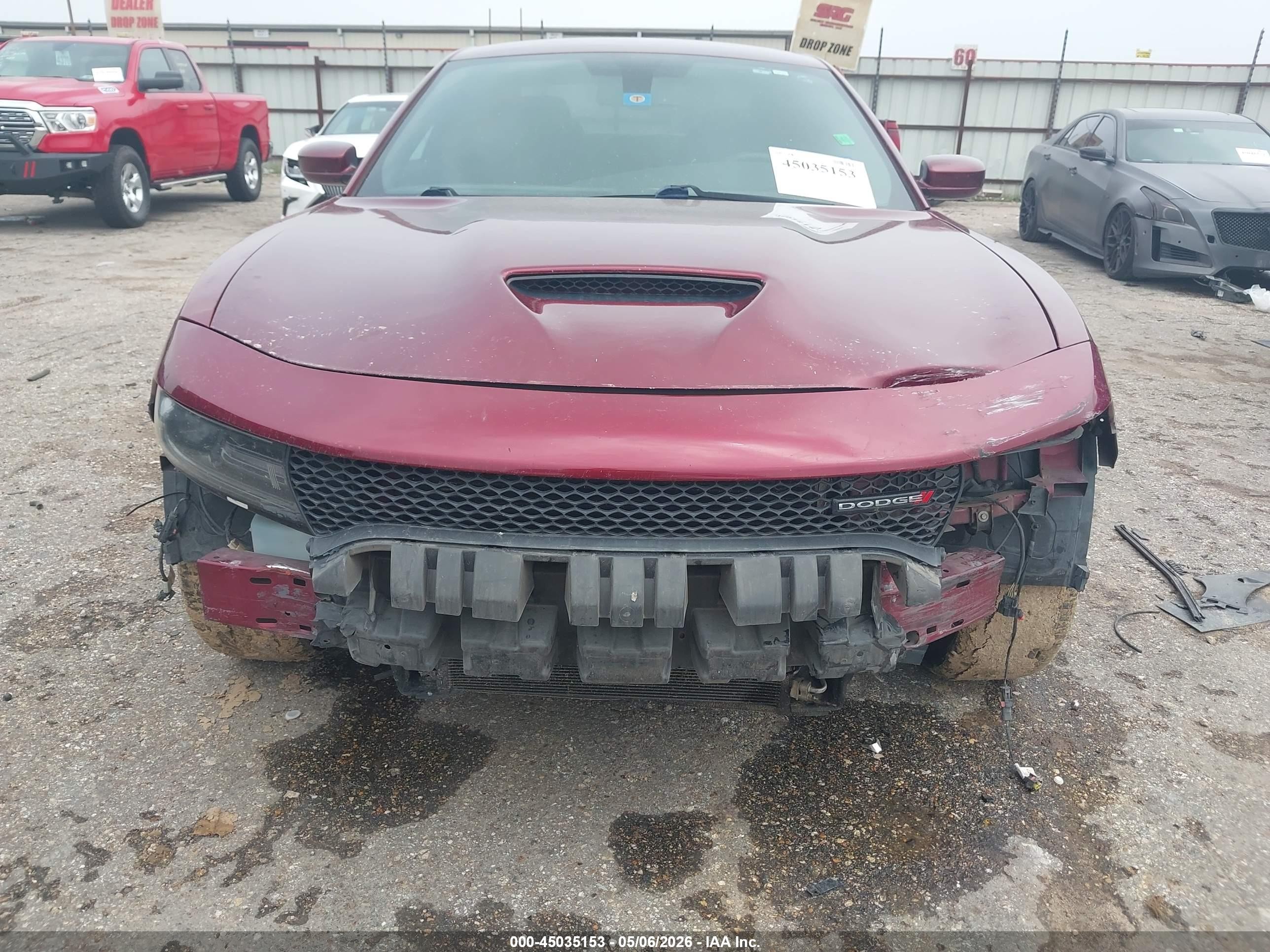 2019 Dodge Charger Gt Rwd Red vin: 2C3CDXHG7KH608869