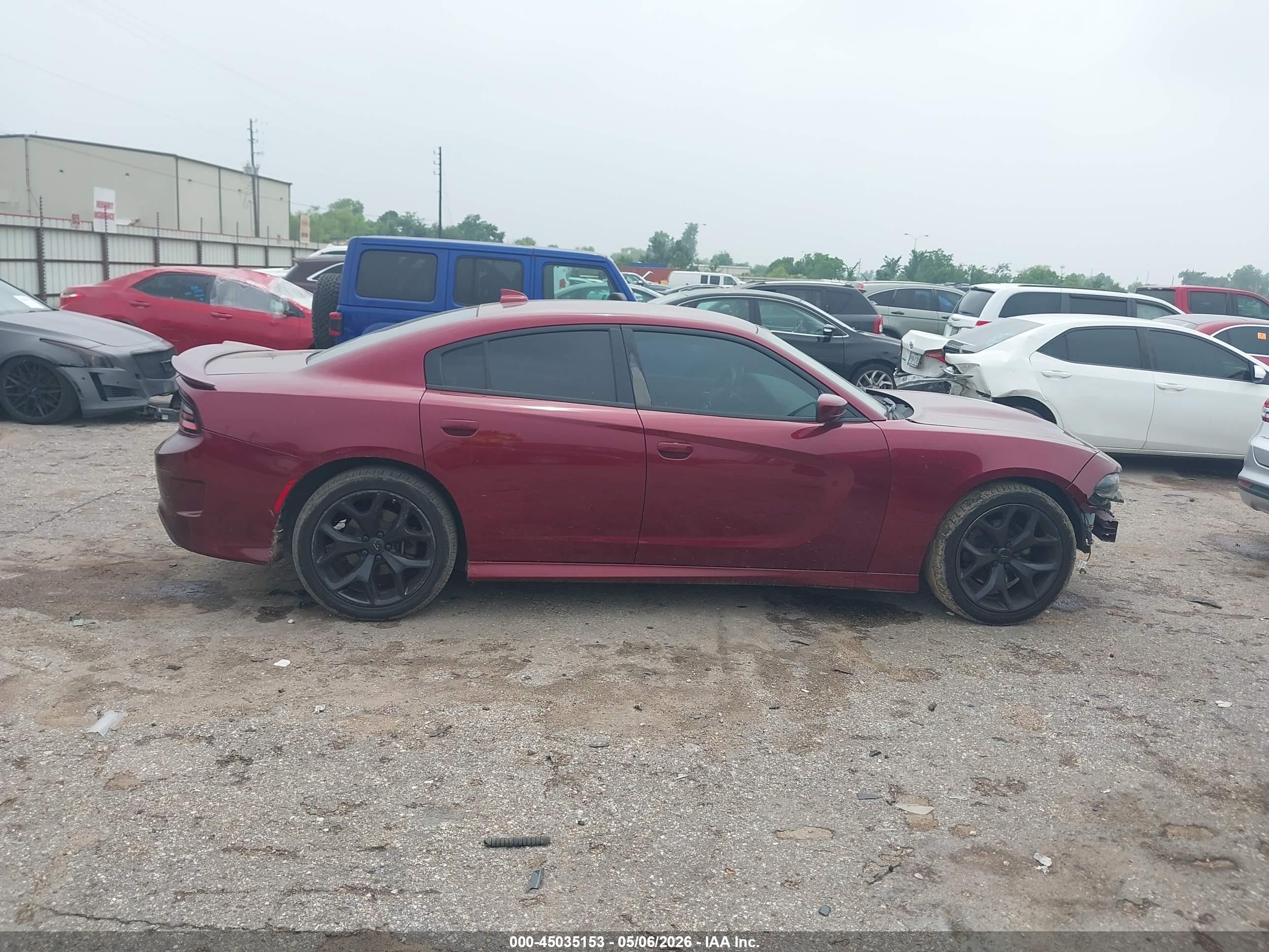 2019 Dodge Charger Gt Rwd Red vin: 2C3CDXHG7KH608869