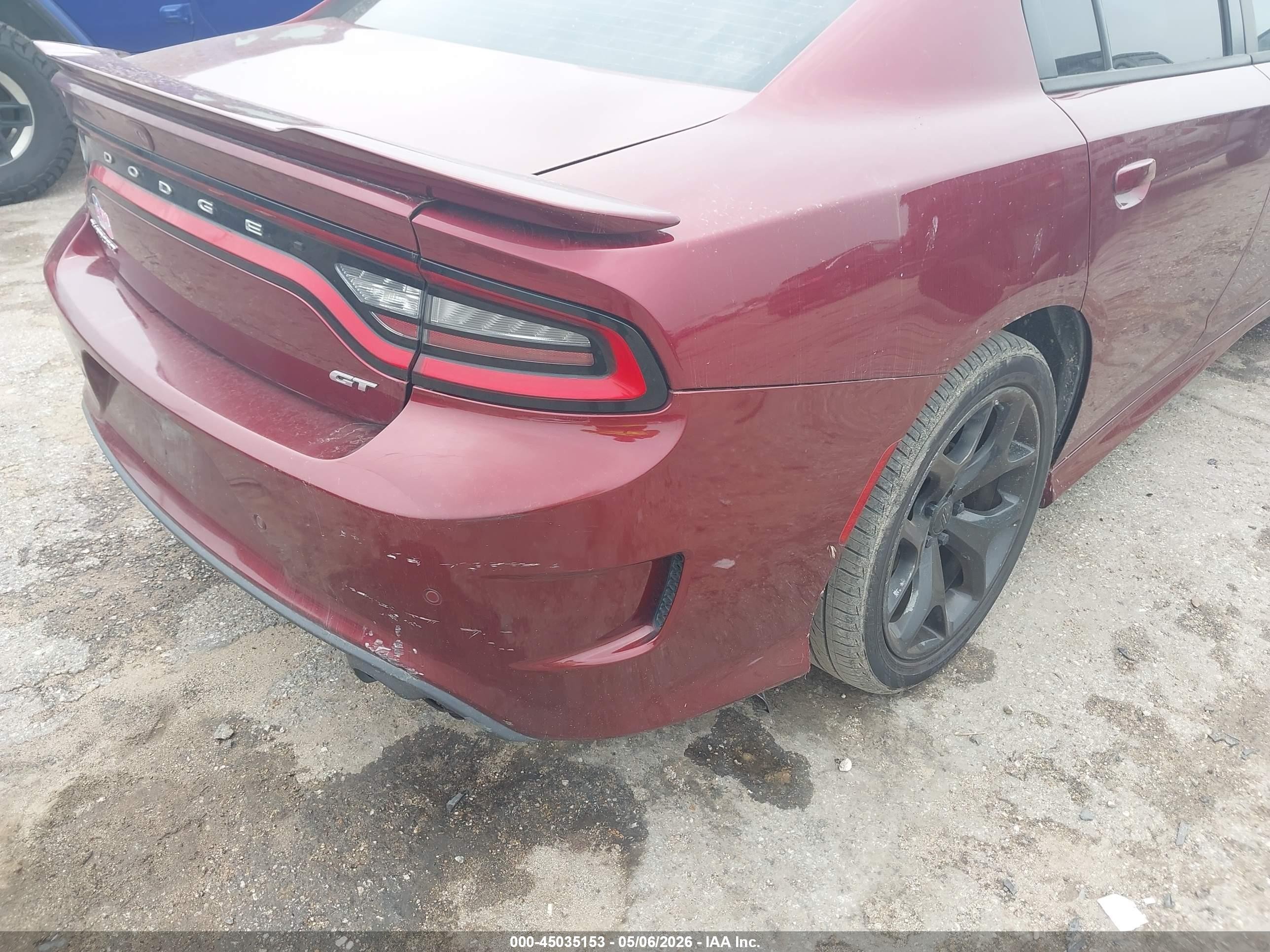 2019 Dodge Charger Gt Rwd Red vin: 2C3CDXHG7KH608869