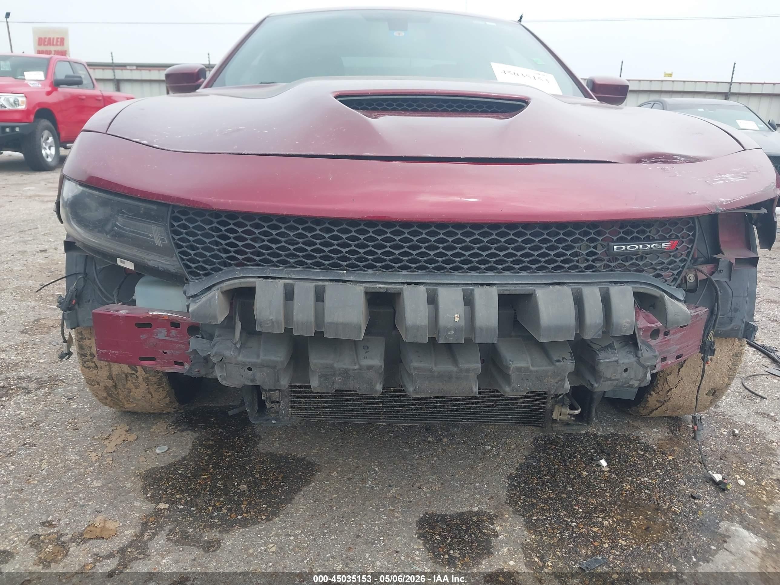2019 Dodge Charger Gt Rwd Red vin: 2C3CDXHG7KH608869