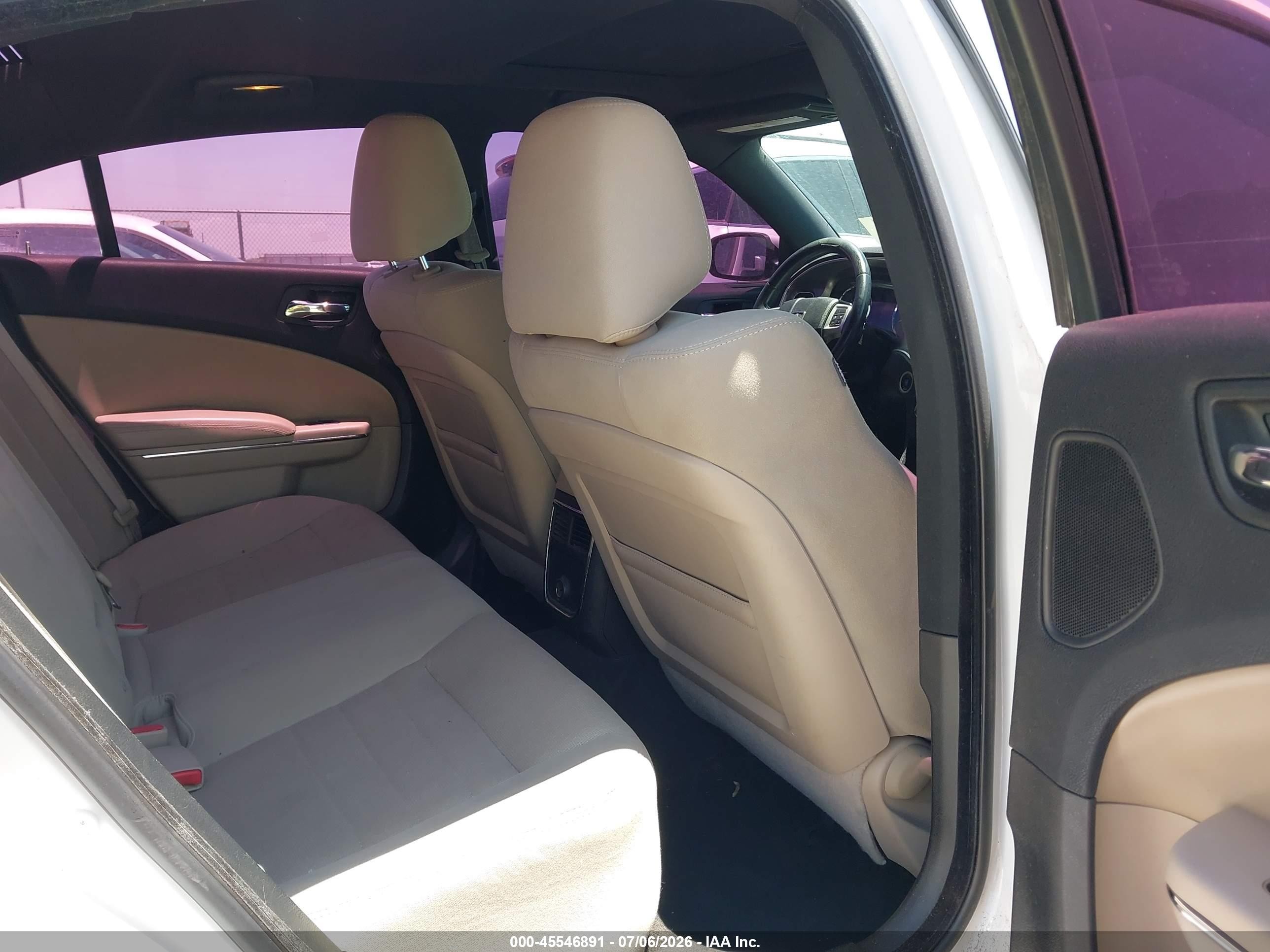 2012 Dodge Charger Sxt White vin: 2C3CDXHG8CH142208
