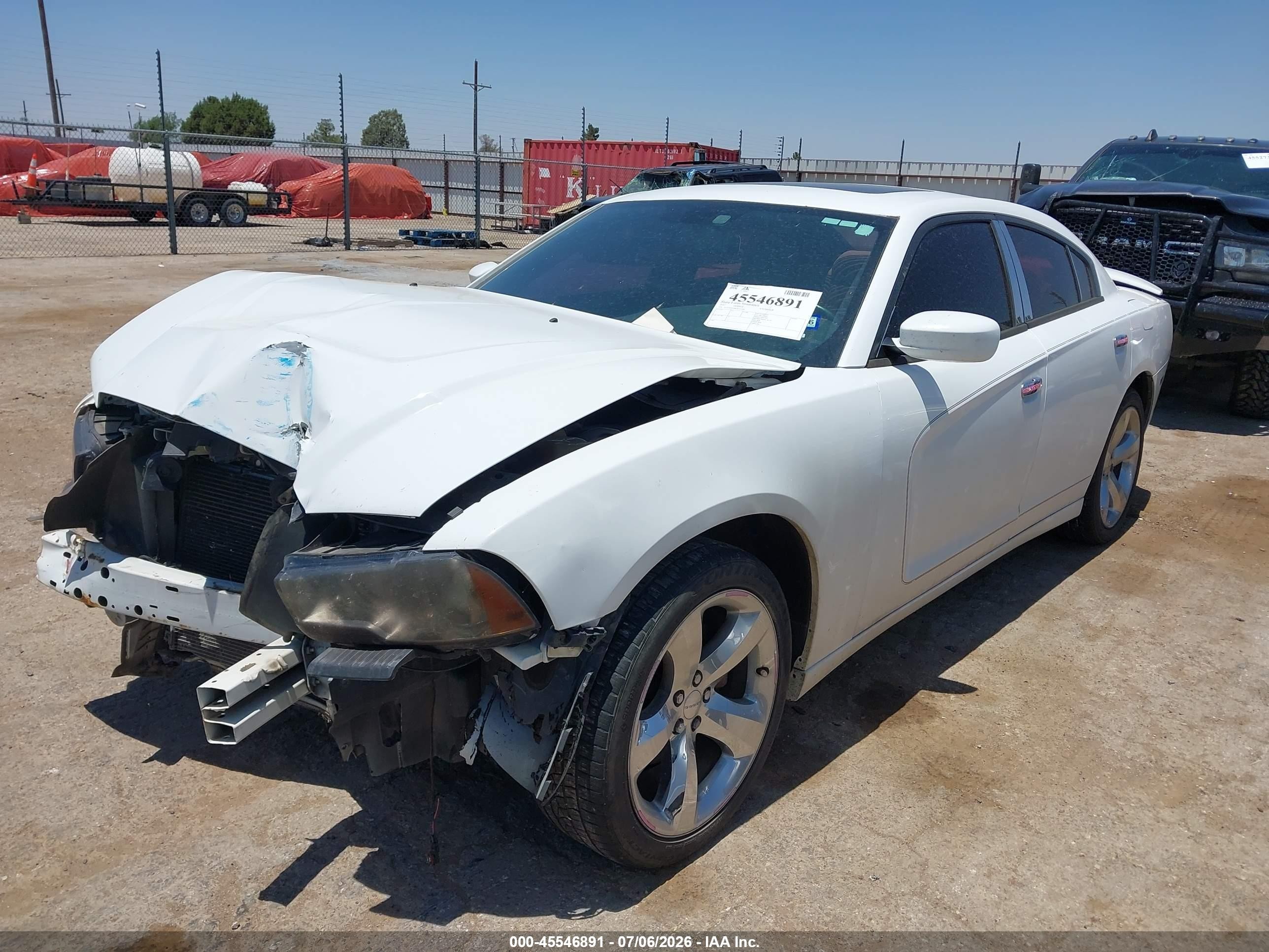 2012 Dodge Charger Sxt White vin: 2C3CDXHG8CH142208