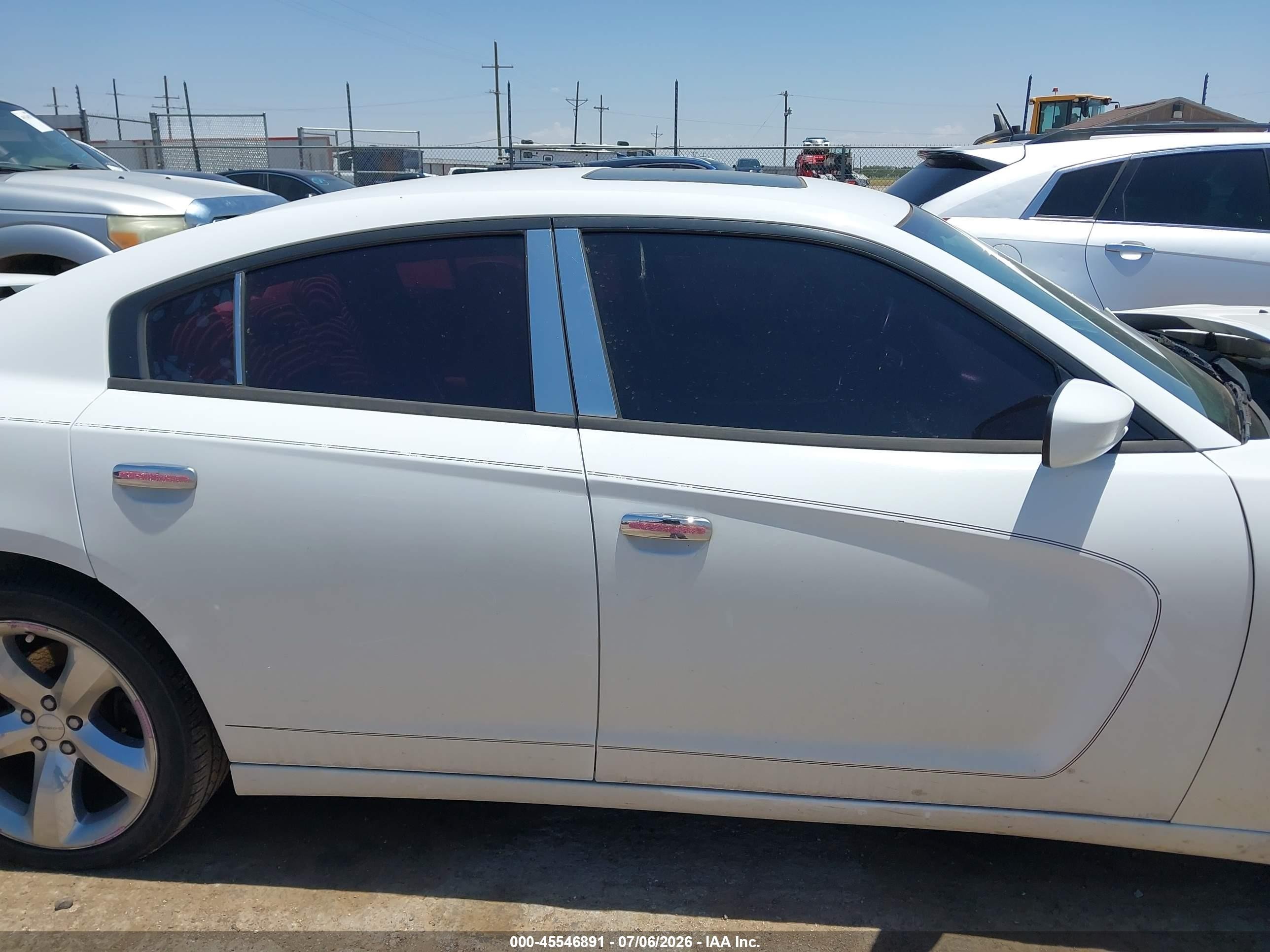 2012 Dodge Charger Sxt White vin: 2C3CDXHG8CH142208