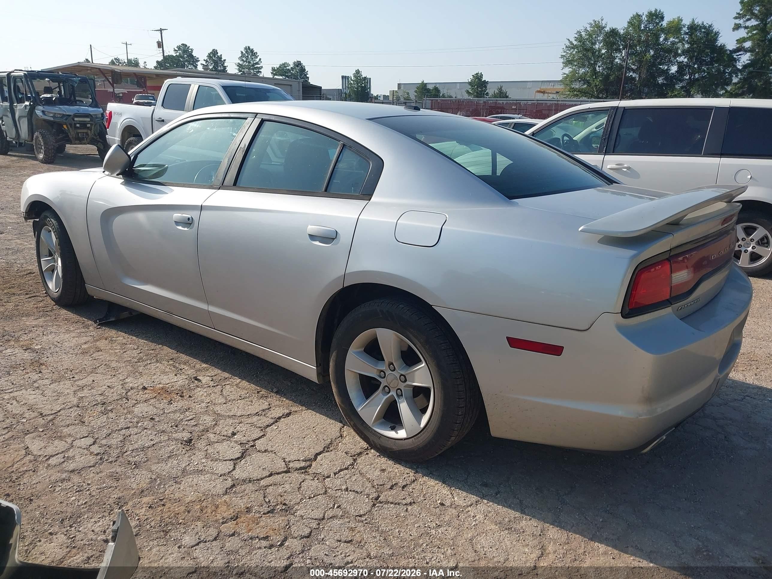2012 Dodge Charger Sxt Silver vin: 2C3CDXHG8CH172826