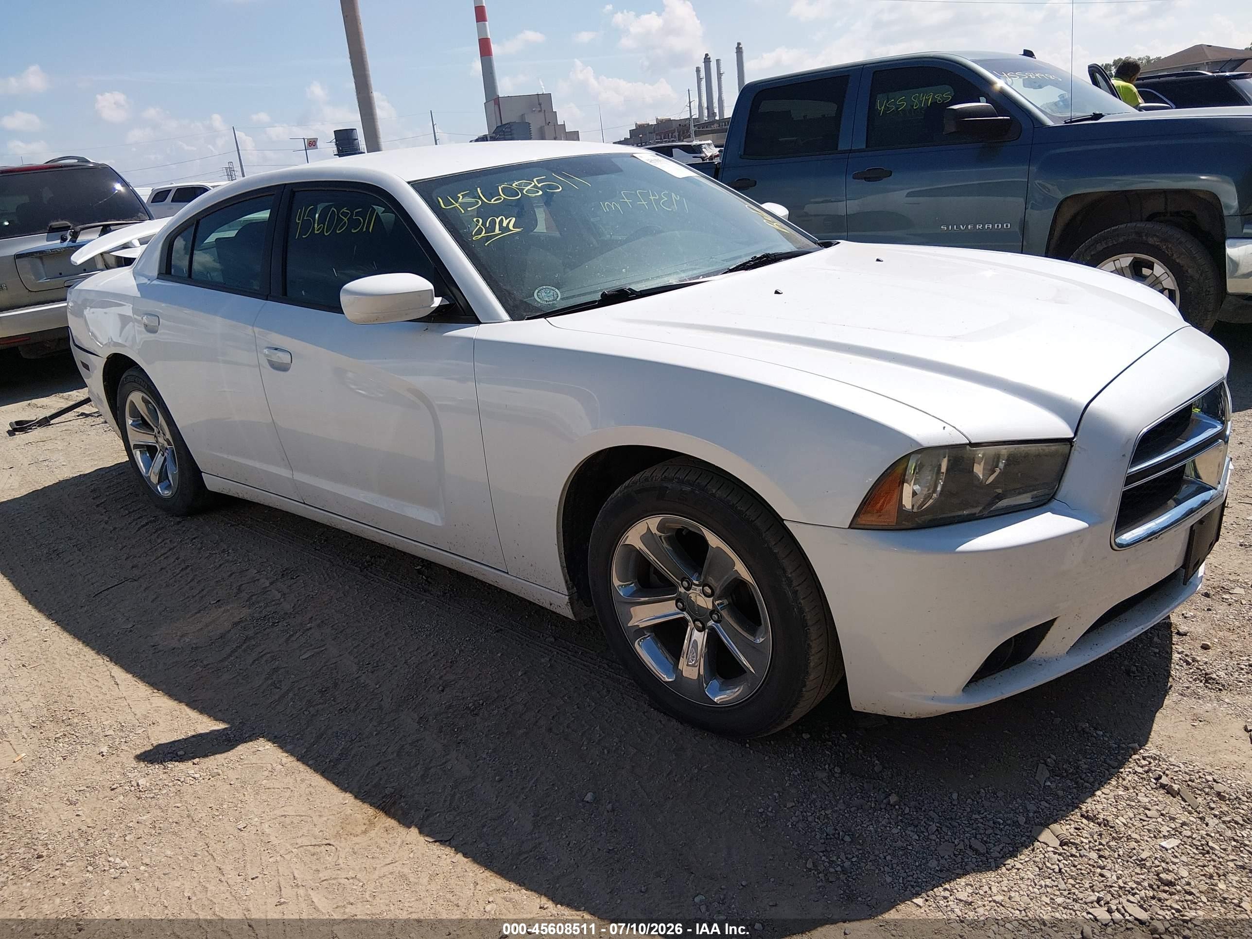 2013 Dodge Charger Sxt White vin: 2C3CDXHG8DH545204