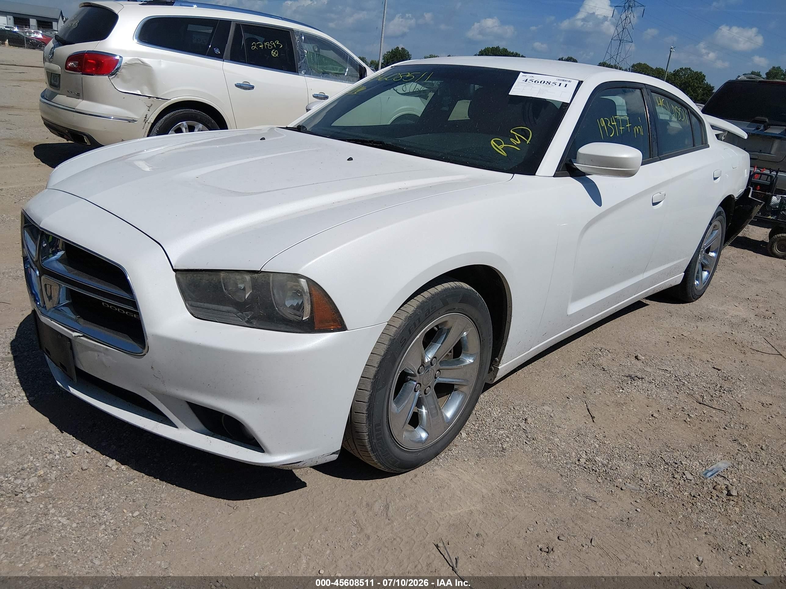 2013 Dodge Charger Sxt White vin: 2C3CDXHG8DH545204