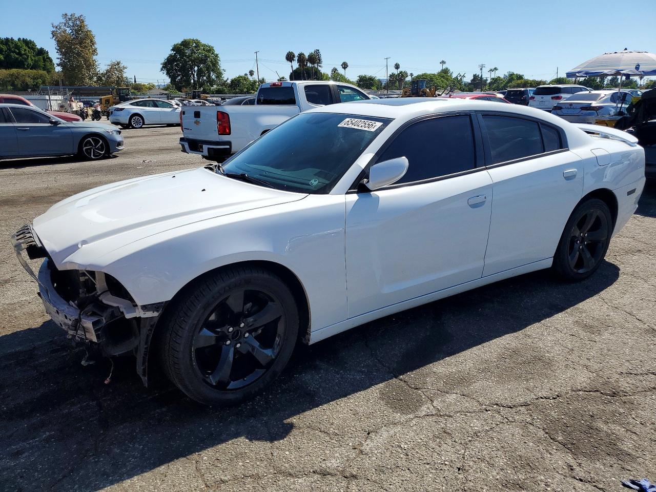 2014 Dodge Charger Sxt White vin: 2C3CDXHG8EH353492