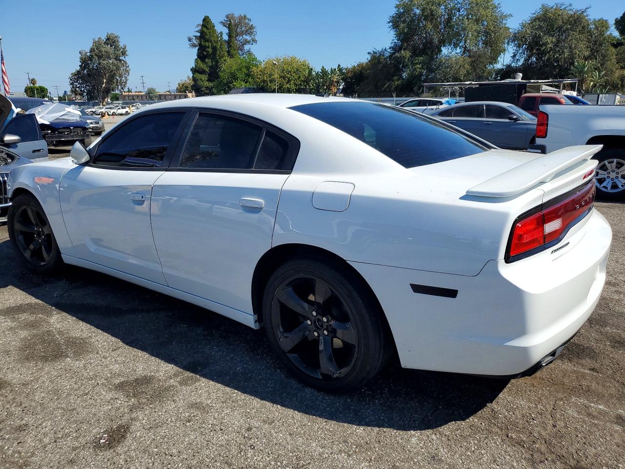 2014 Dodge Charger Sxt White vin: 2C3CDXHG8EH353492