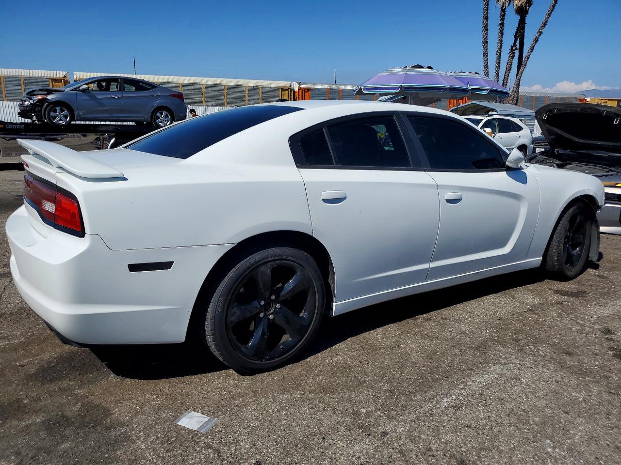 2014 Dodge Charger Sxt White vin: 2C3CDXHG8EH353492