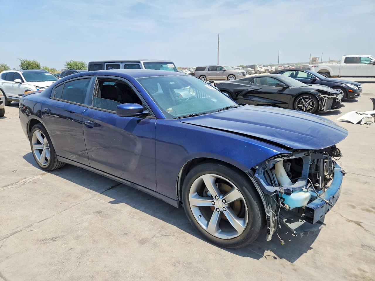 2015 Dodge Charger Sxt Синий vin: 2C3CDXHG8FH738410