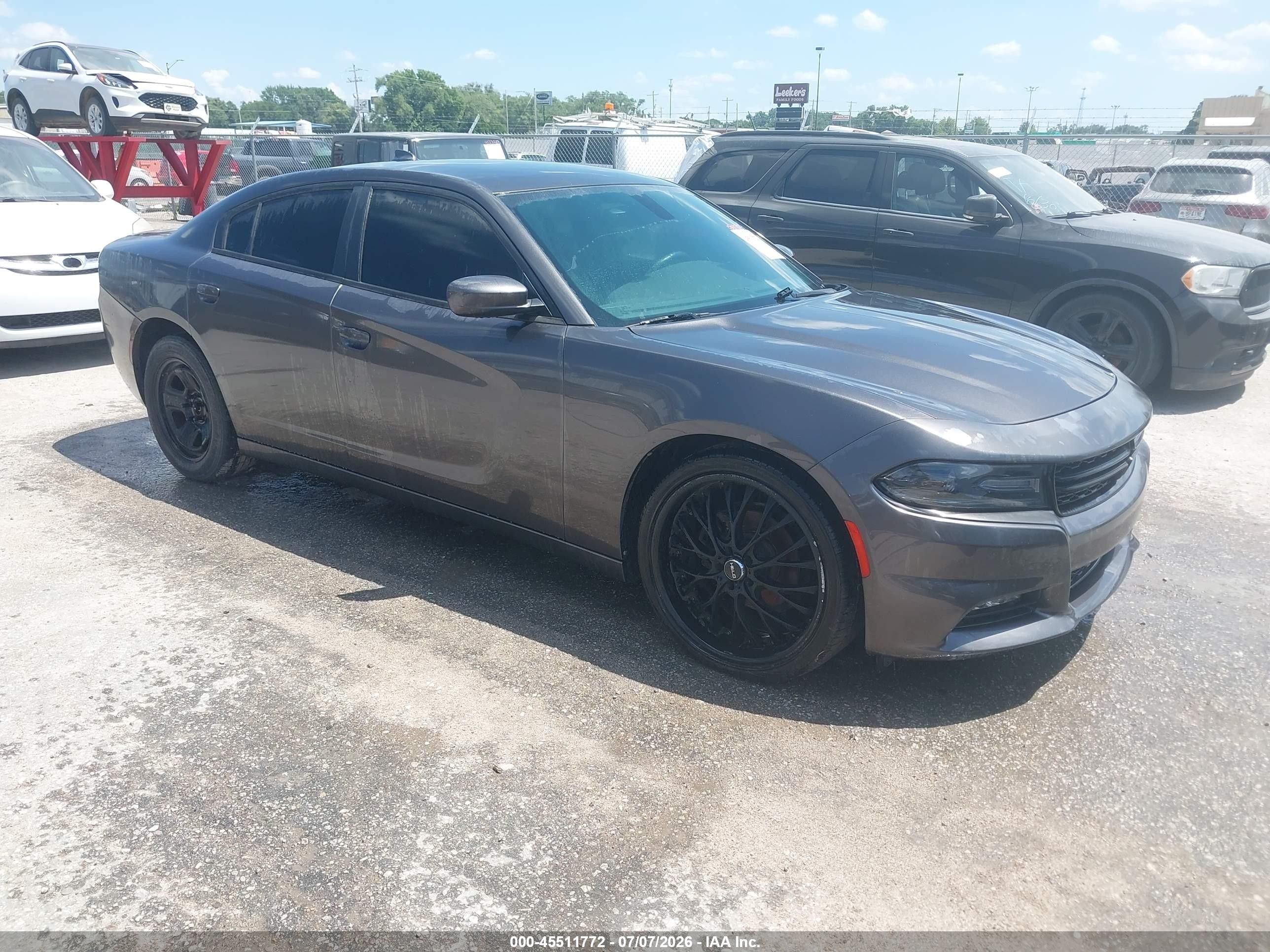 2015 Dodge Charger Sxt Gray vin: 2C3CDXHG8FH789602
