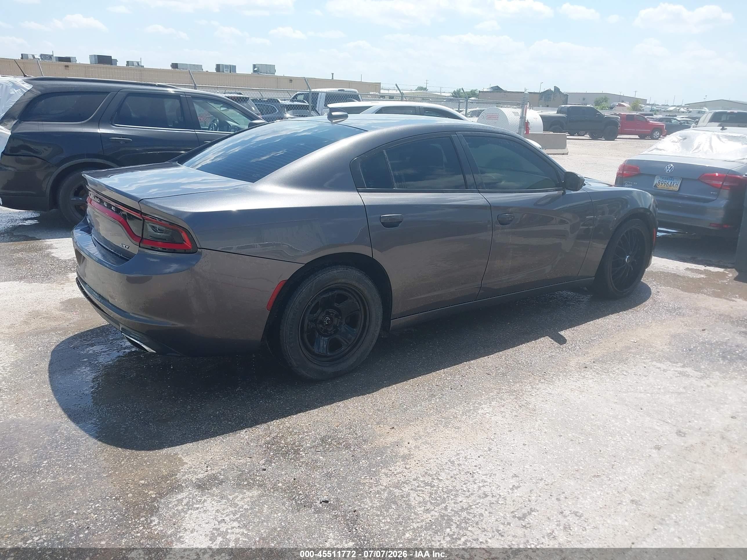 2015 Dodge Charger Sxt Gray vin: 2C3CDXHG8FH789602