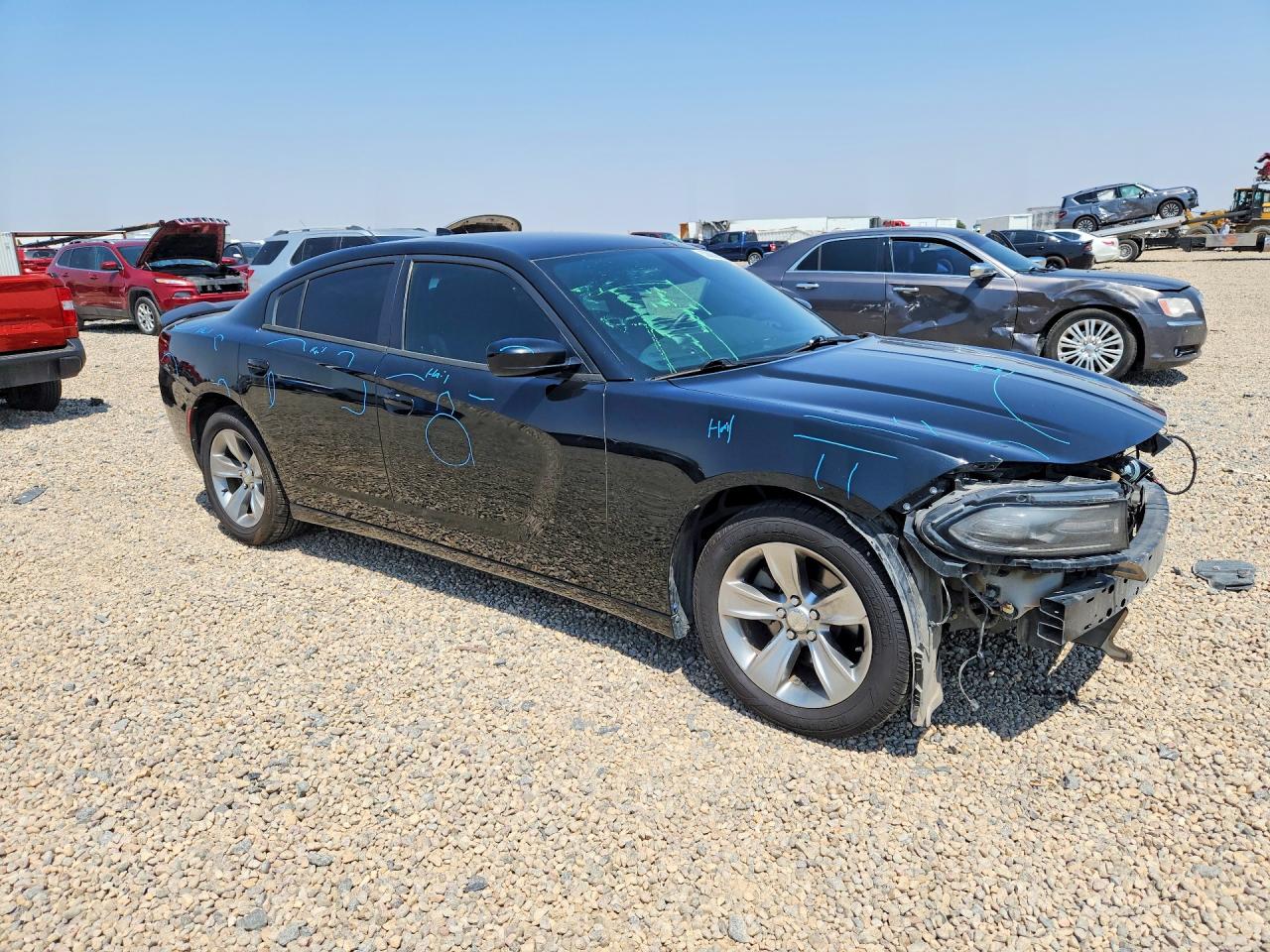 2015 Dodge Charger Sxt Black vin: 2C3CDXHG8FH794704