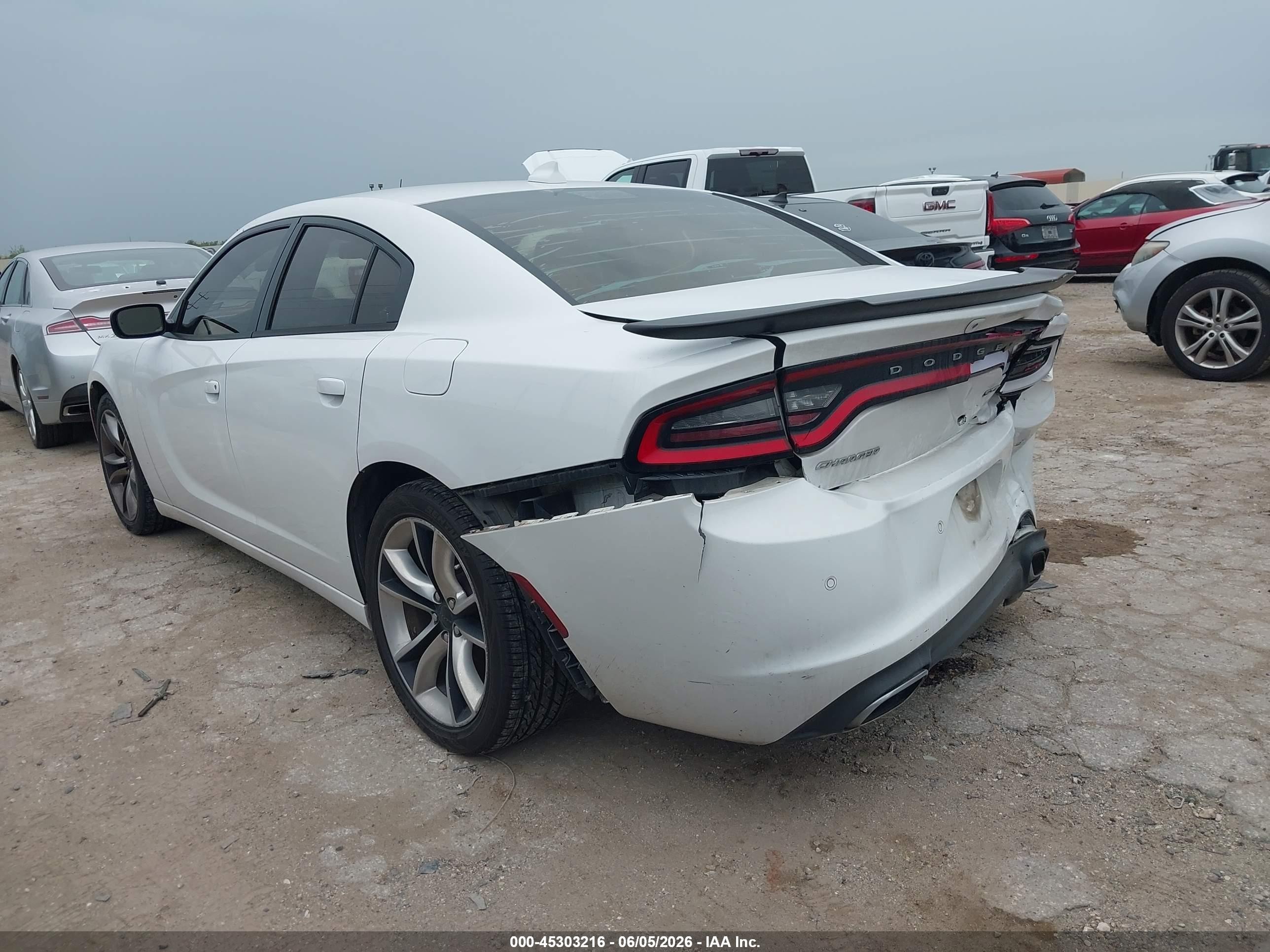 2015 Dodge Charger Sxt White vin: 2C3CDXHG8FH880269