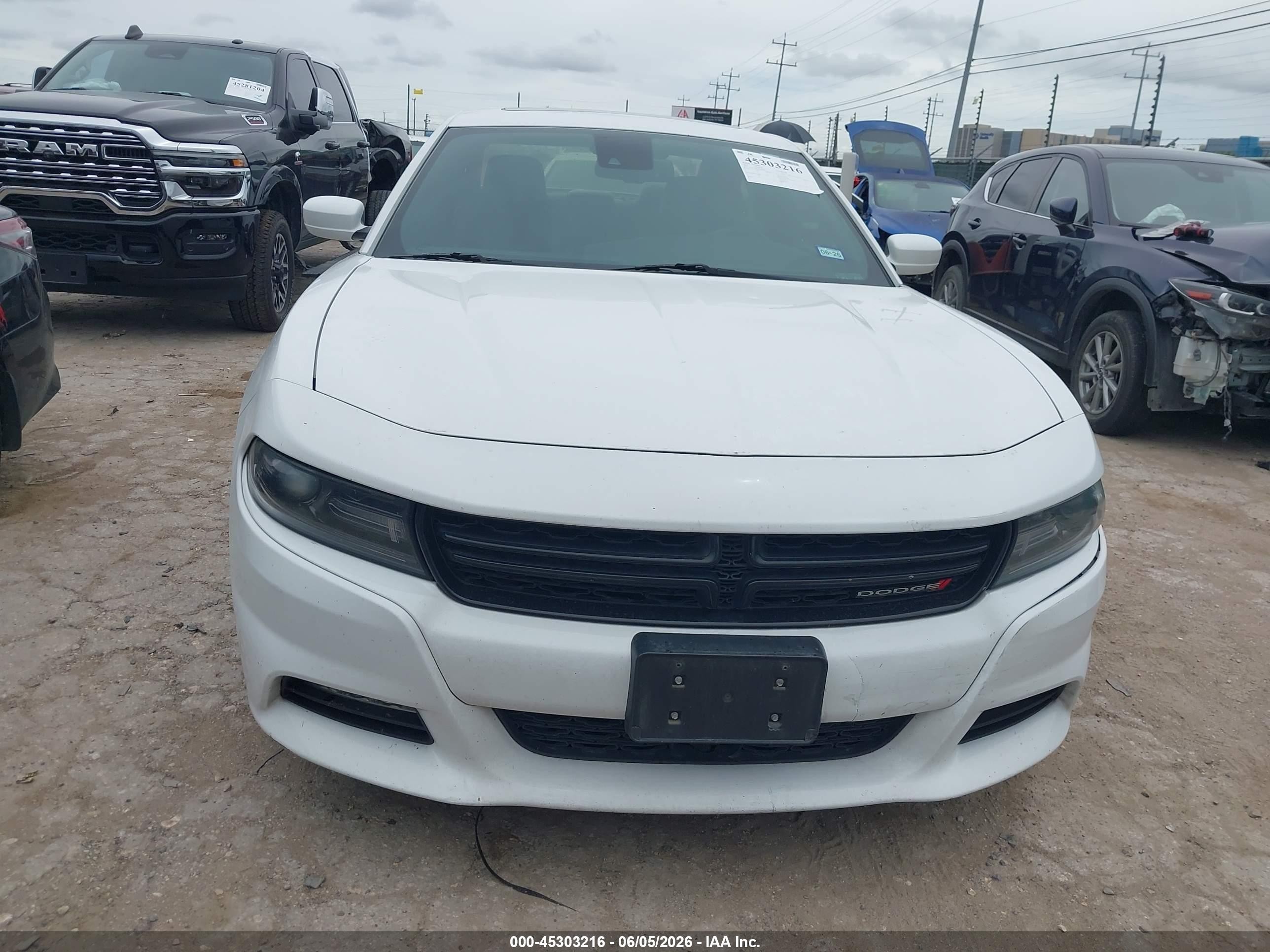 2015 Dodge Charger Sxt White vin: 2C3CDXHG8FH880269