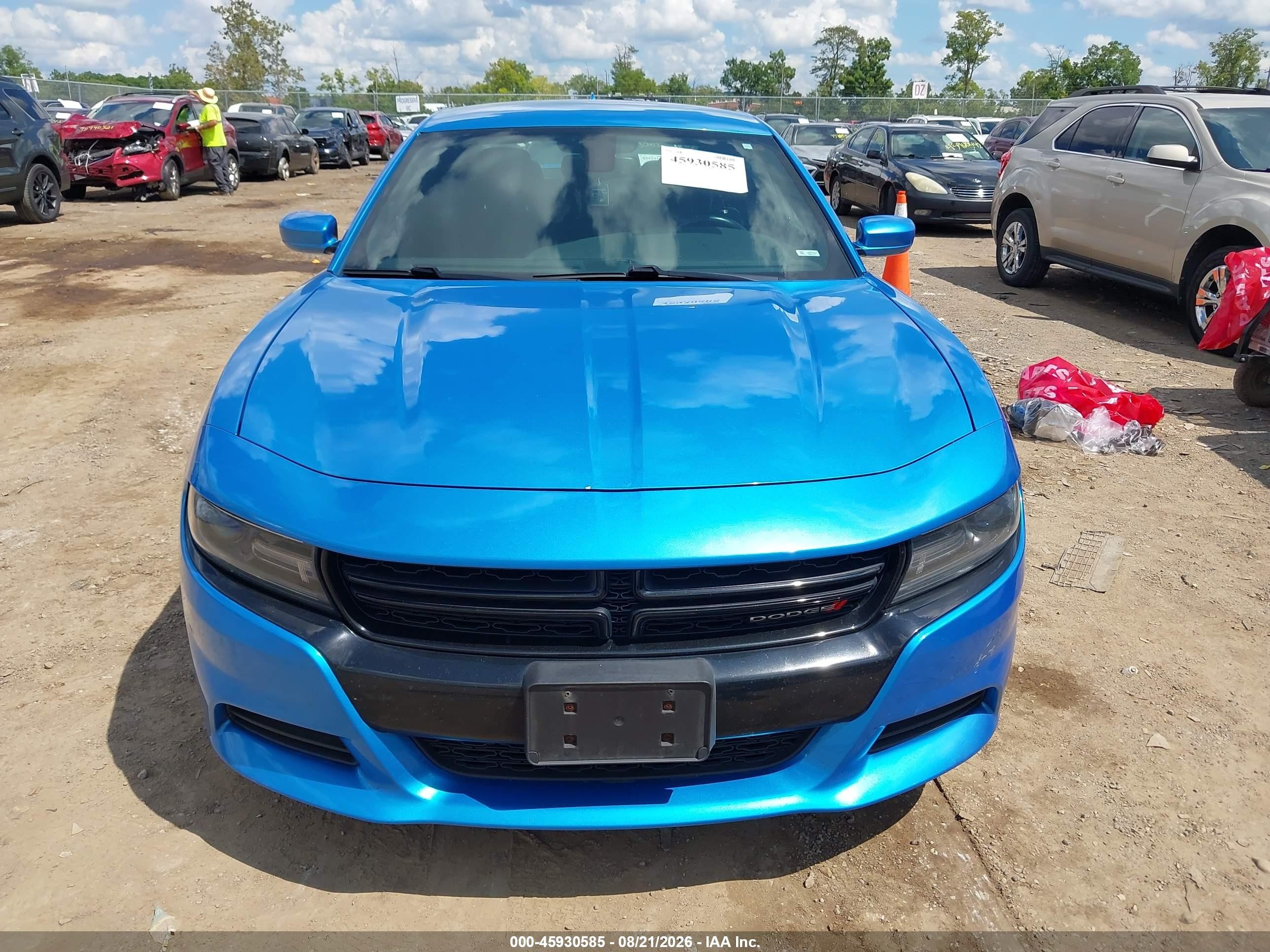 2015 Dodge Charger Sxt Blue vin: 2C3CDXHG8FH902965