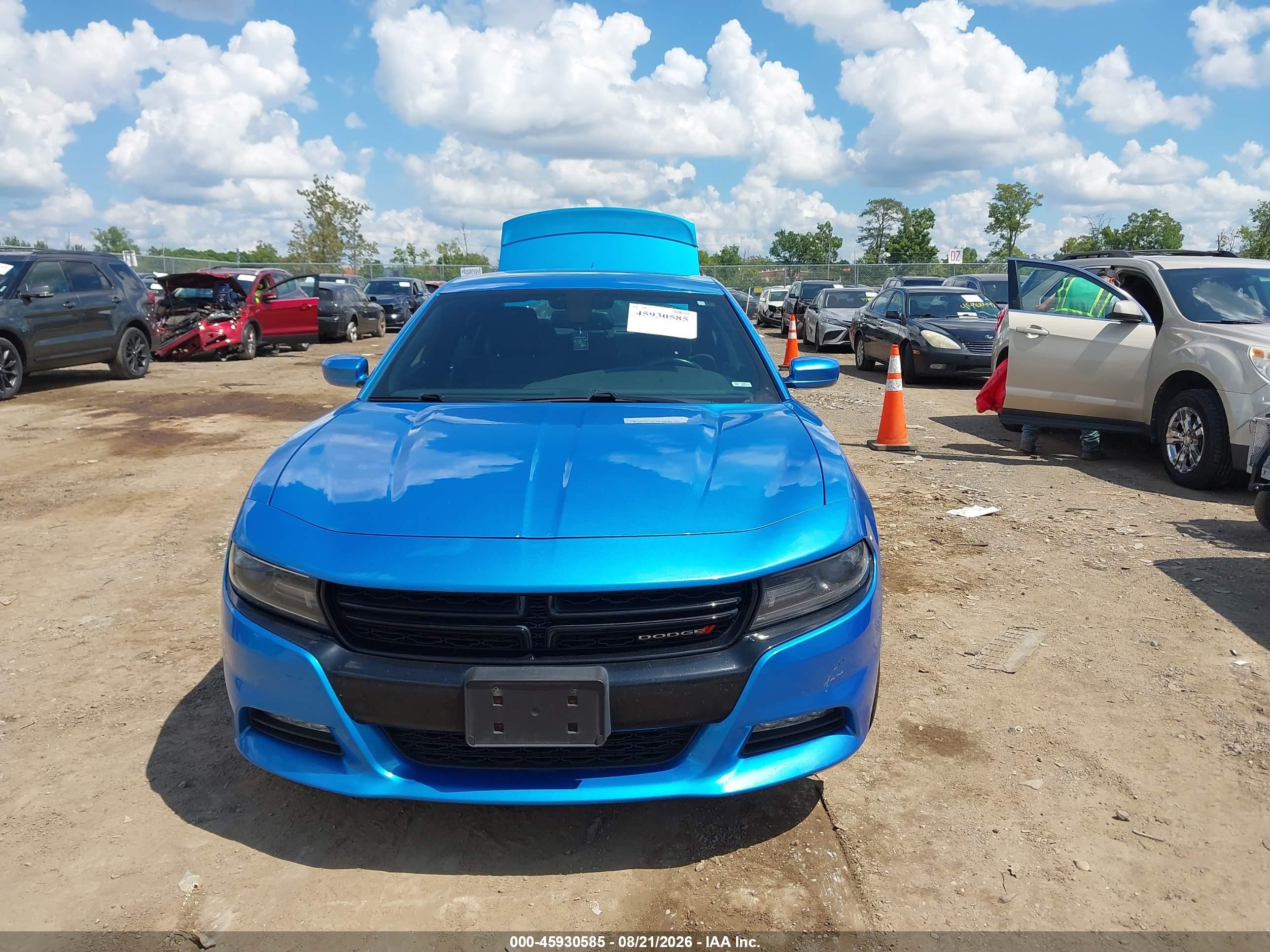 2015 Dodge Charger Sxt Blue vin: 2C3CDXHG8FH902965