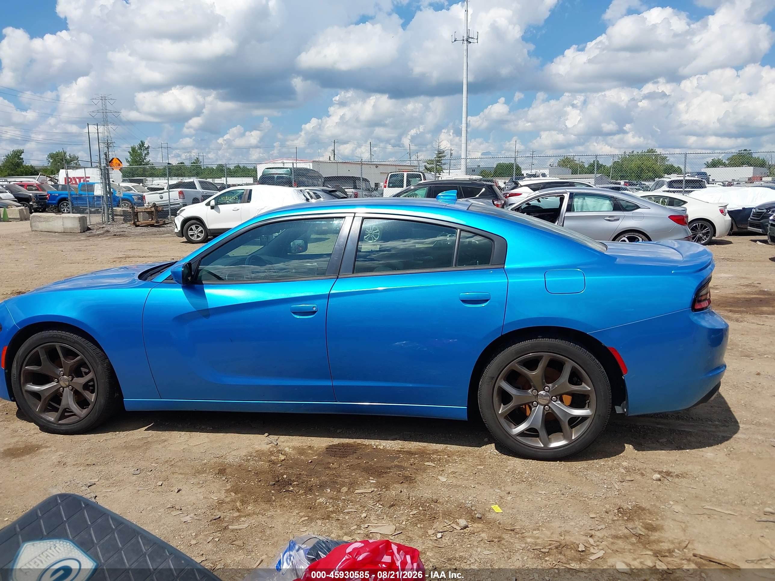 2015 Dodge Charger Sxt Blue vin: 2C3CDXHG8FH902965