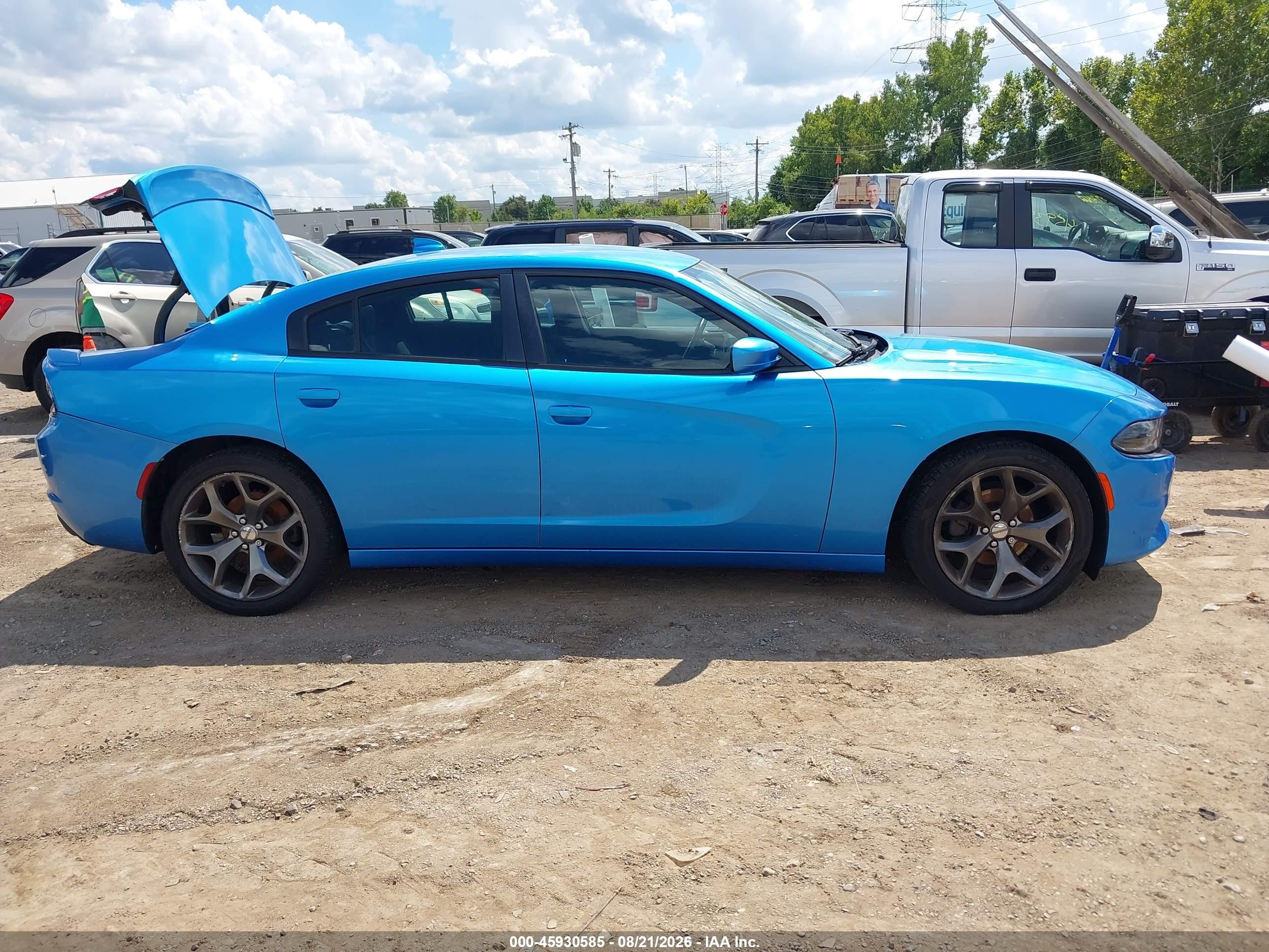 2015 Dodge Charger Sxt Blue vin: 2C3CDXHG8FH902965