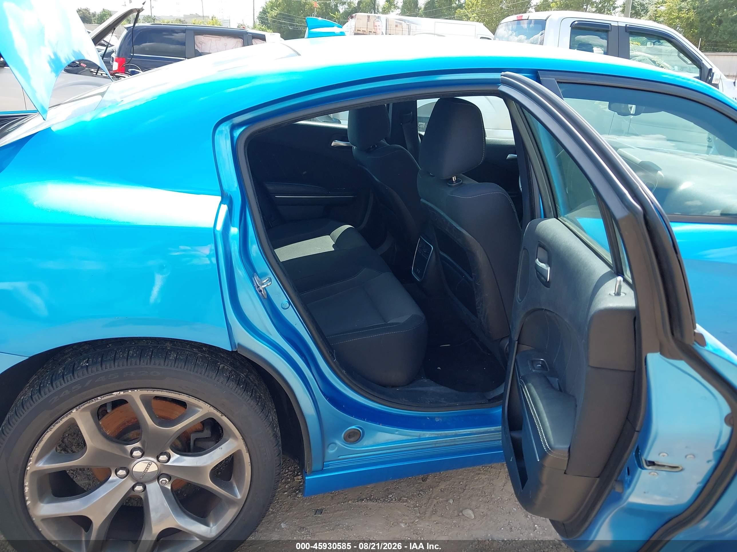 2015 Dodge Charger Sxt Blue vin: 2C3CDXHG8FH902965