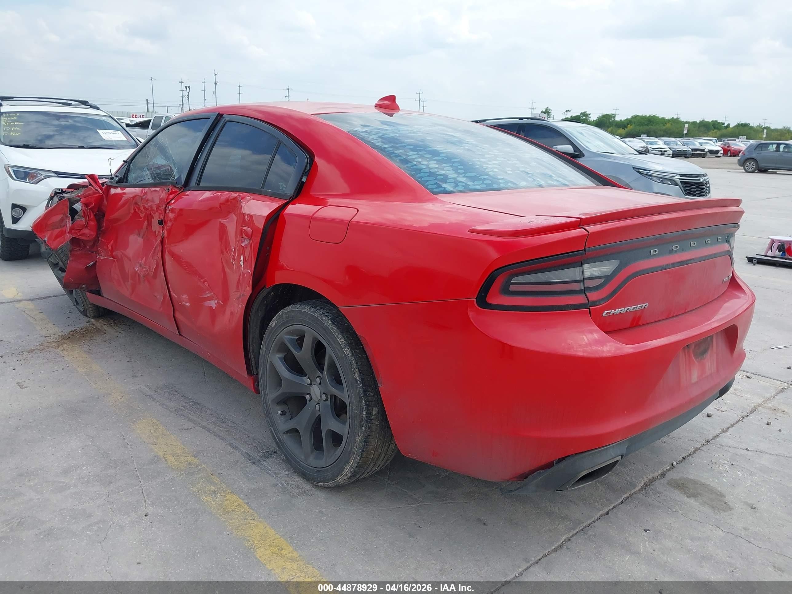 2015 Dodge Charger Sxt Red vin: 2C3CDXHG8FH907227