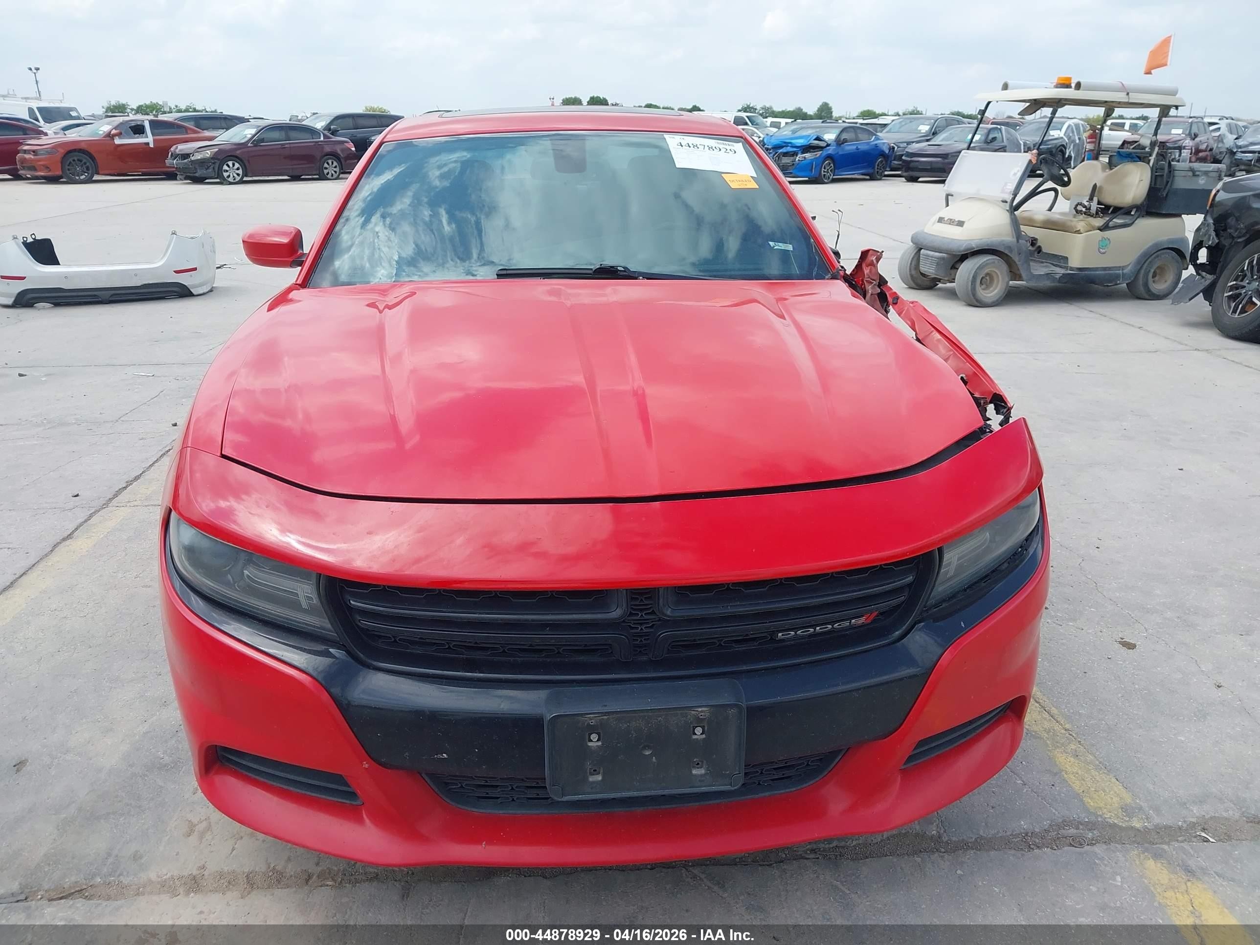 2015 Dodge Charger Sxt Red vin: 2C3CDXHG8FH907227