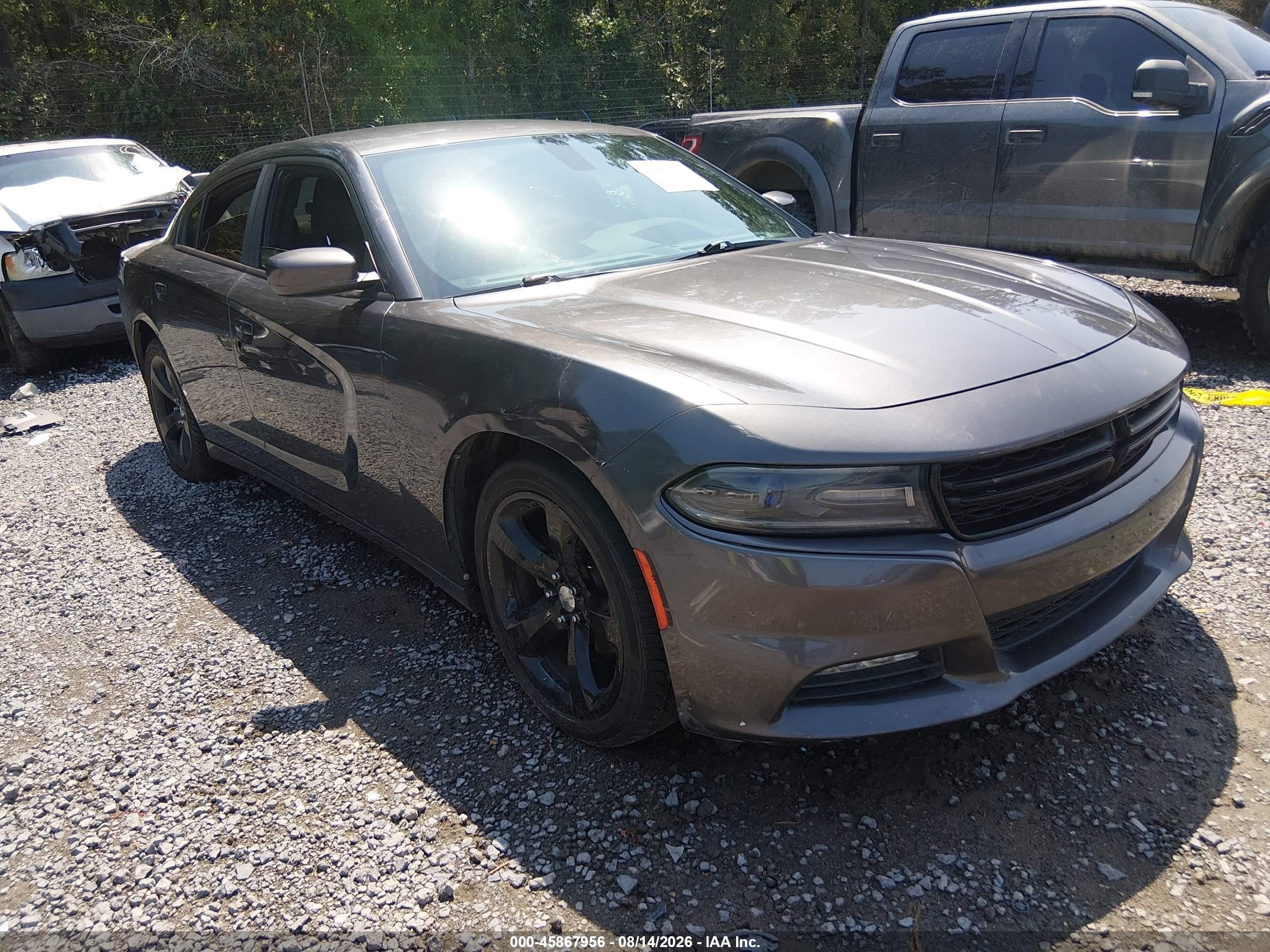 2016 Dodge Charger Sxt Gray vin: 2C3CDXHG8GH204857