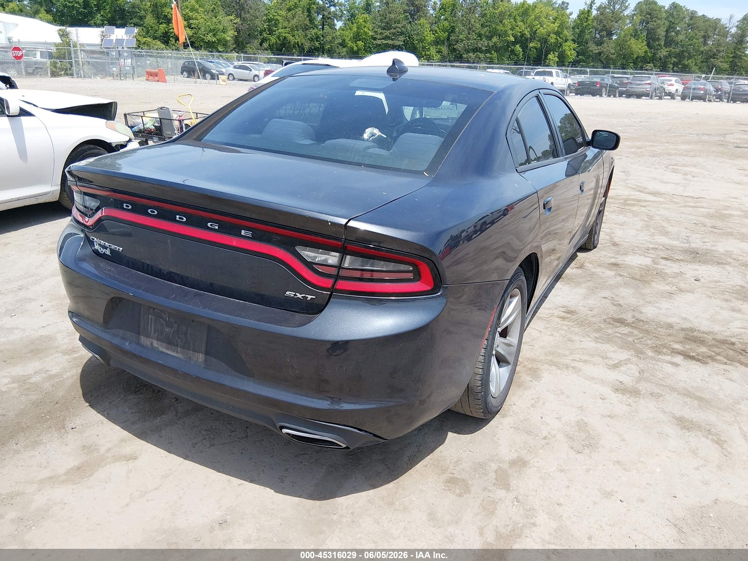 2017 Dodge Charger Sxt Rwd Gray vin: 2C3CDXHG8HH562803