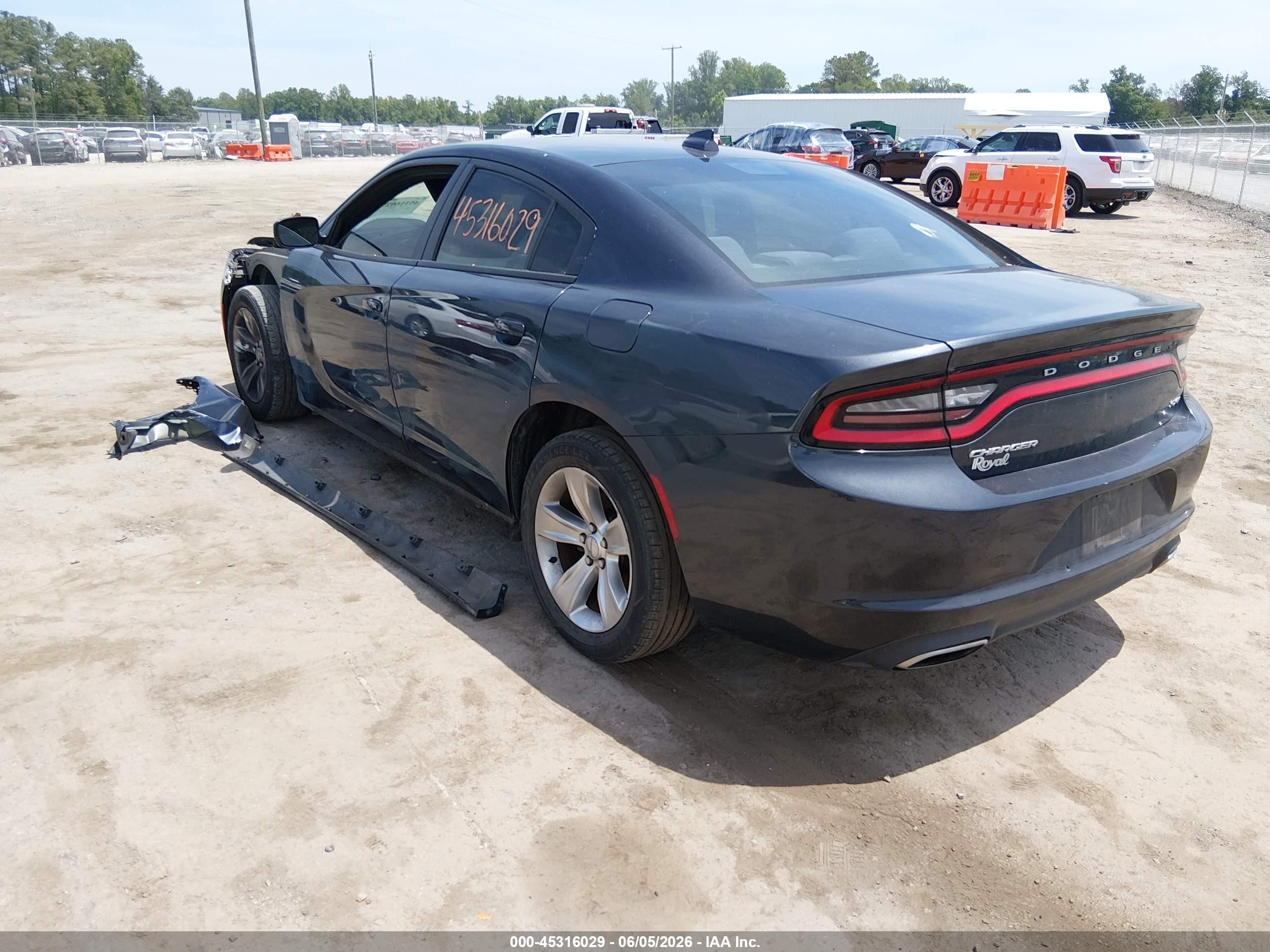 2017 Dodge Charger Sxt Rwd Gray vin: 2C3CDXHG8HH562803