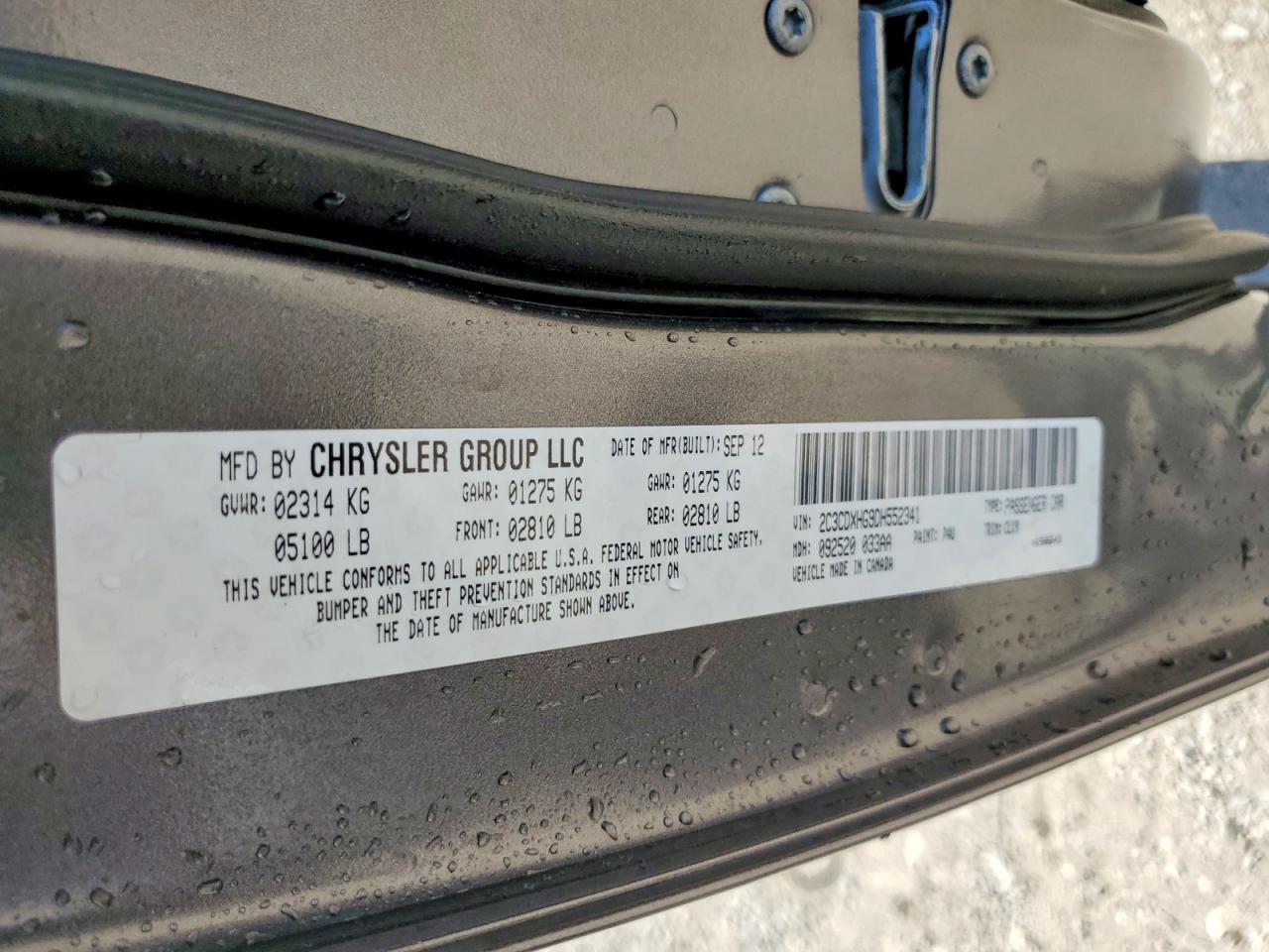 2013 Dodge Charger Sxt Gray vin: 2C3CDXHG9DH552341