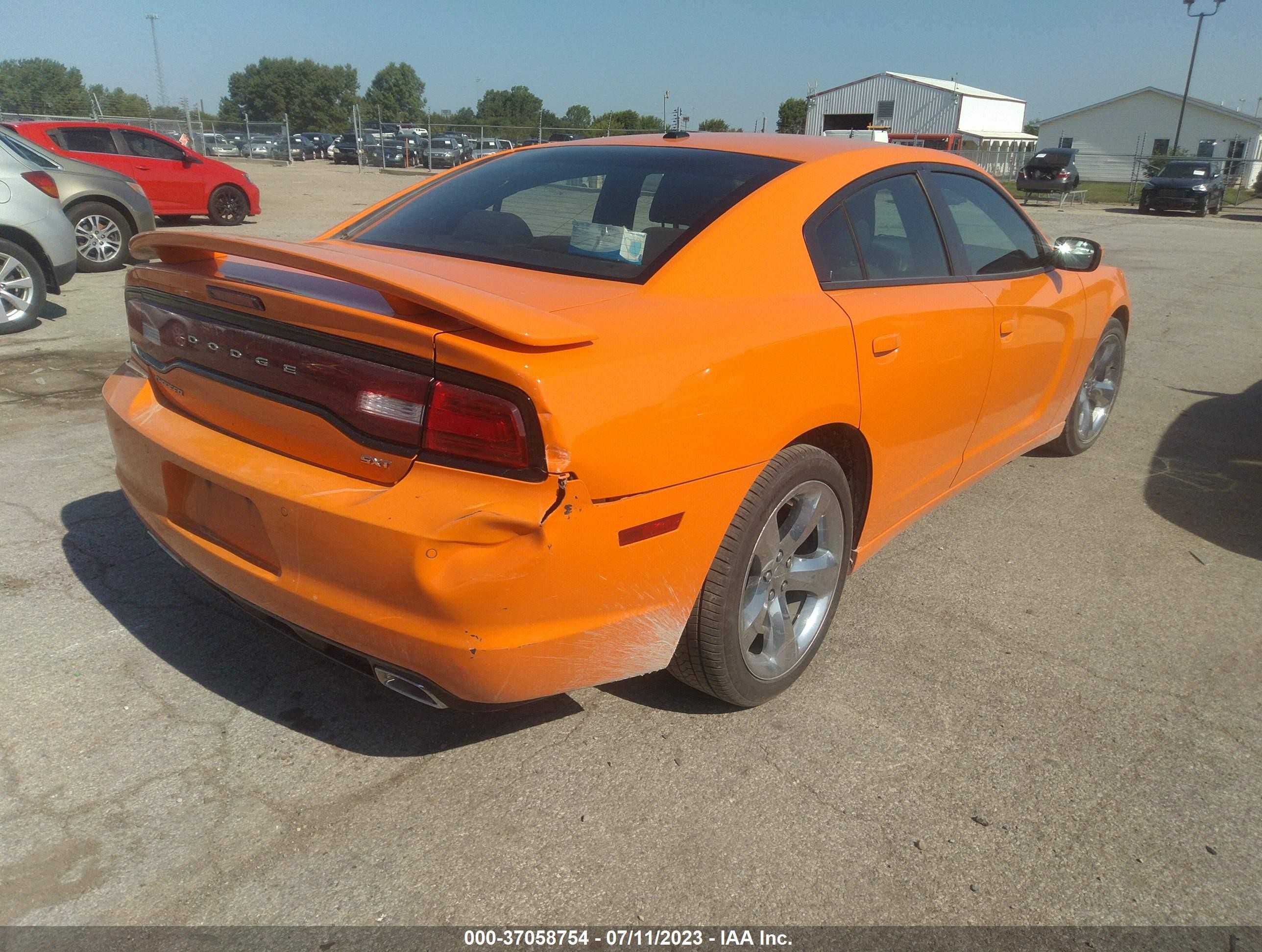 2014 Dodge Charger Sxt Orange vin: 2C3CDXHG9EH161420