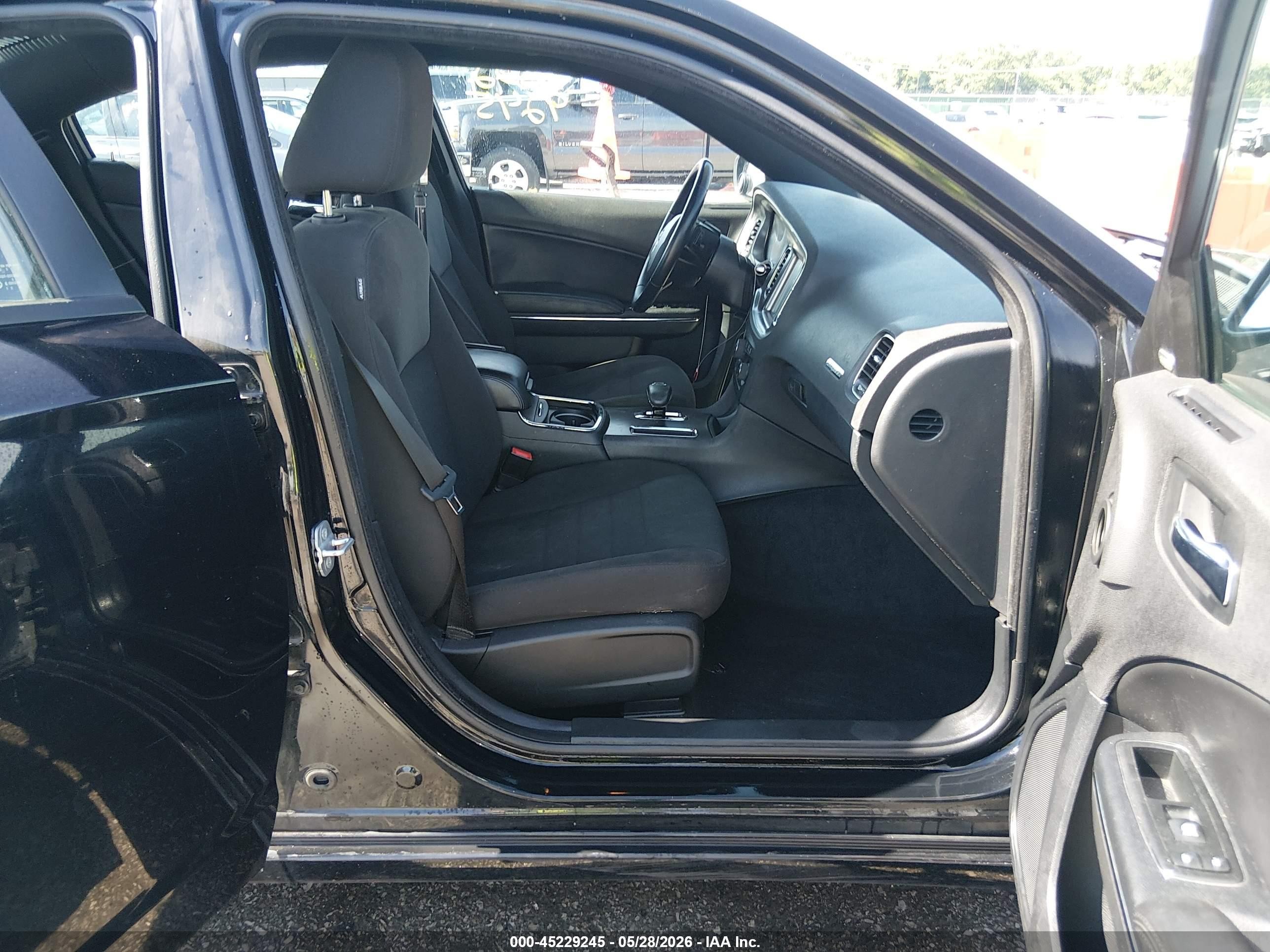 2014 Dodge Charger Sxt Black vin: 2C3CDXHG9EH185880
